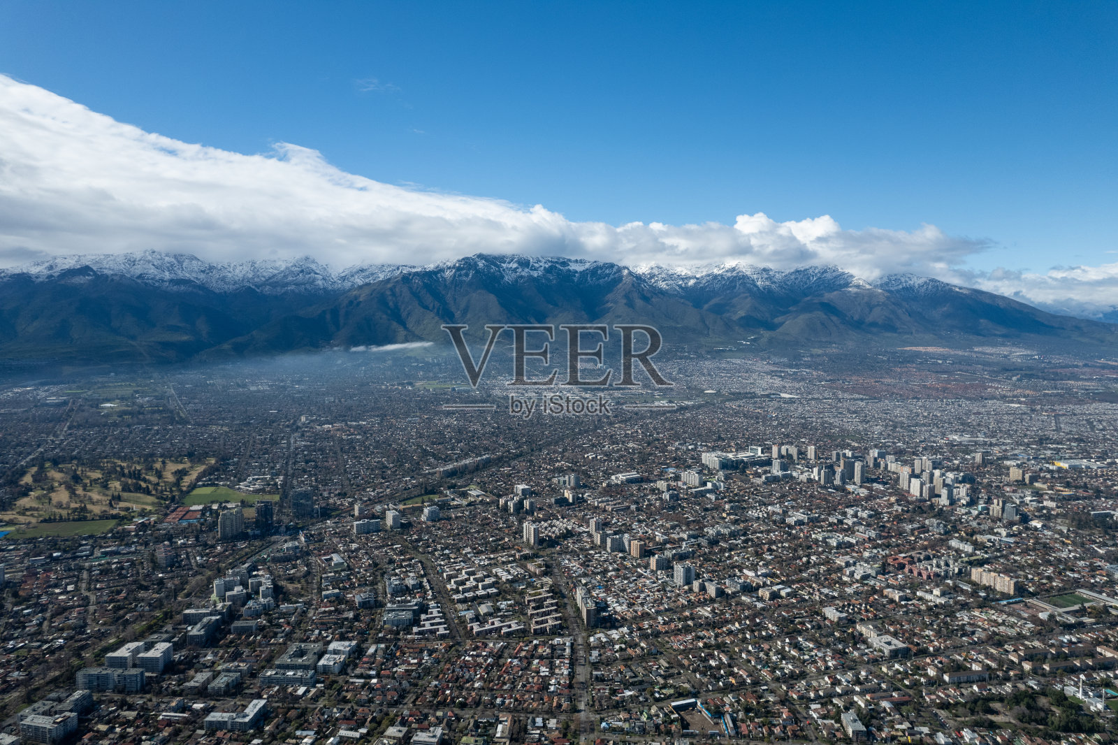 智利圣地亚哥美丽的天际线照片摄影图片