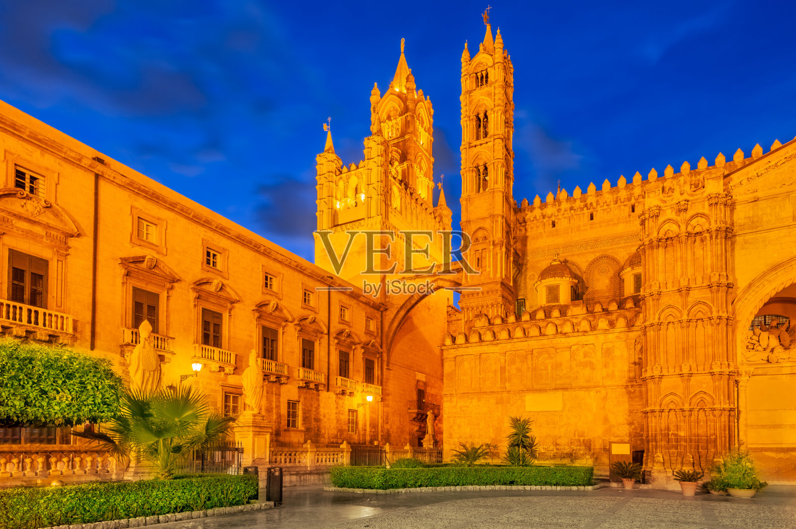 意大利巴勒莫。西西里岛-诺曼大教堂照片摄影图片