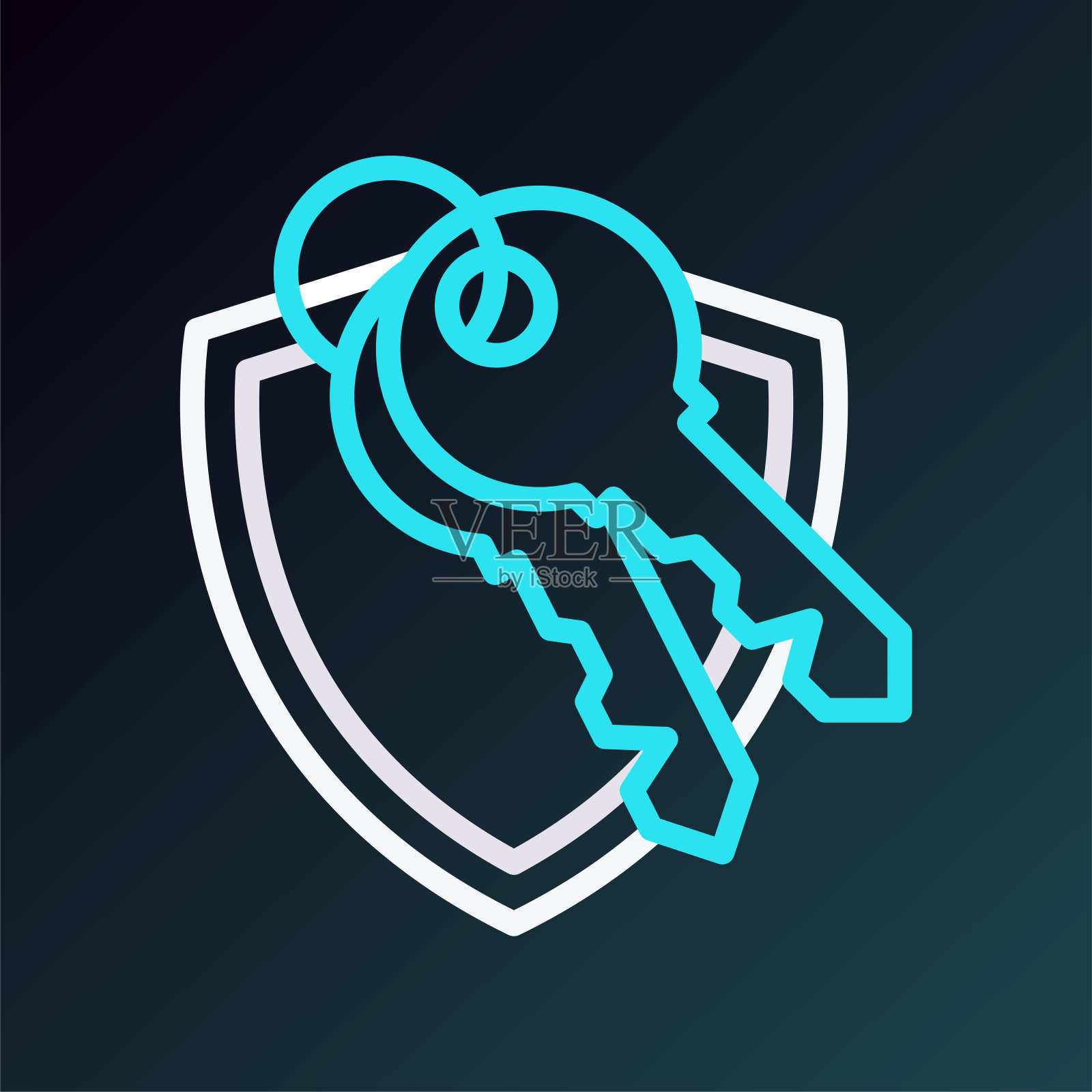 屏蔽键图标设计矢量模板插画图片素材