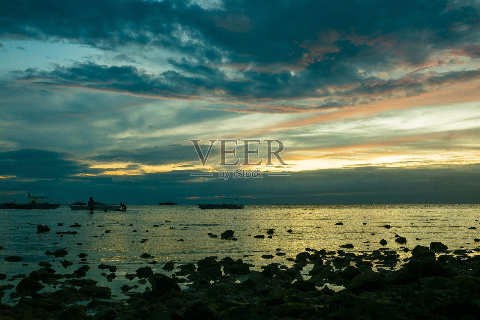 华丽的夏日日落背景照片摄影图片