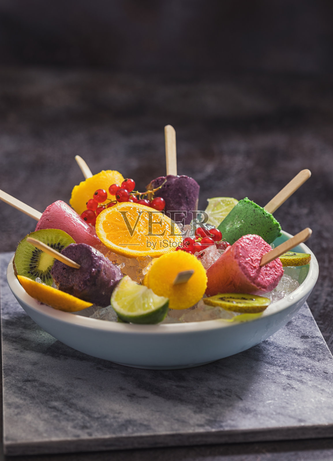 自制水果冰棒照片摄影图片