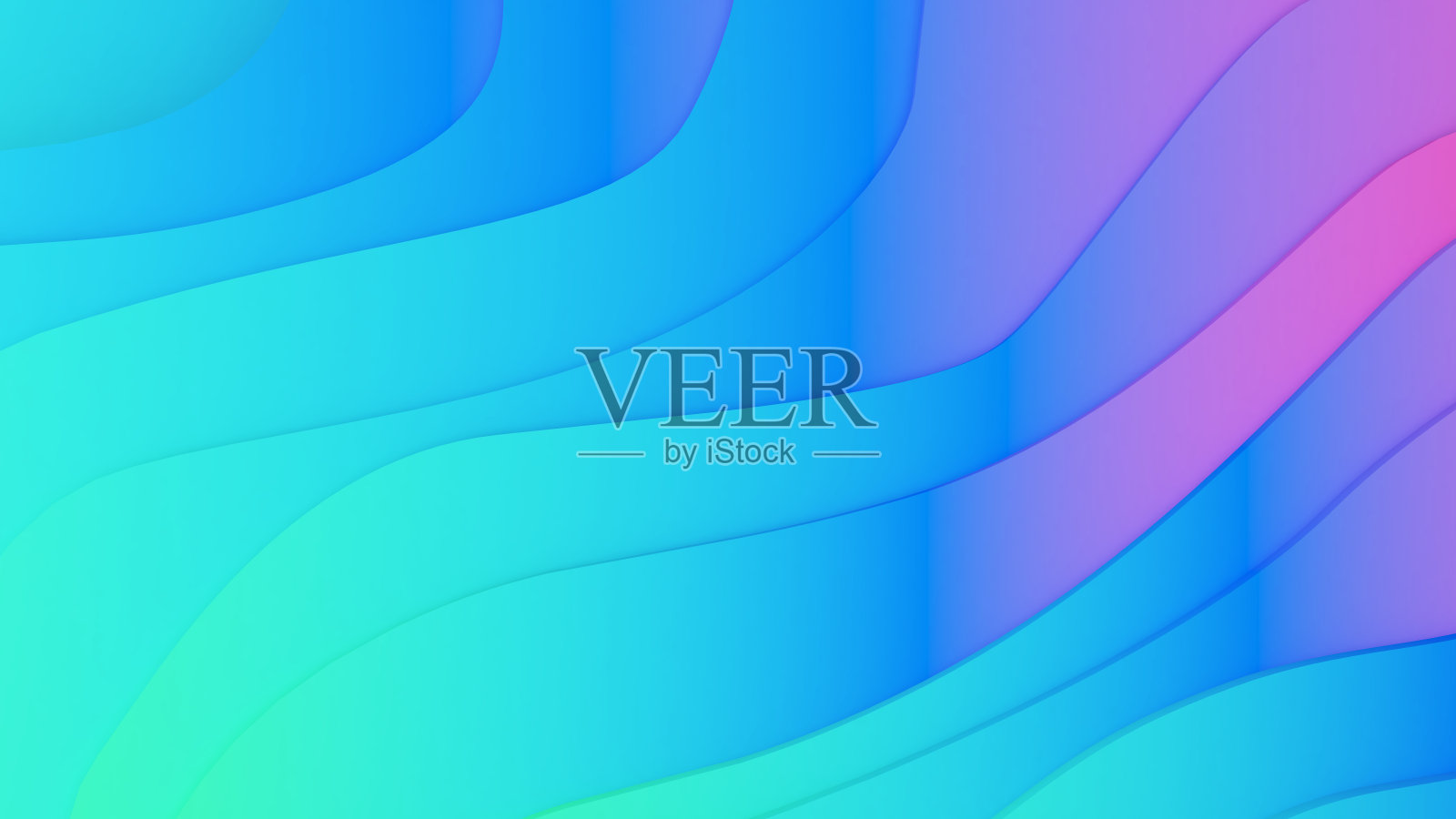 抽象的背景与精致的弯曲形状在一个温暖和凉爽的梯度背景。对于图形,文本和更多,3d渲染照片摄影图片