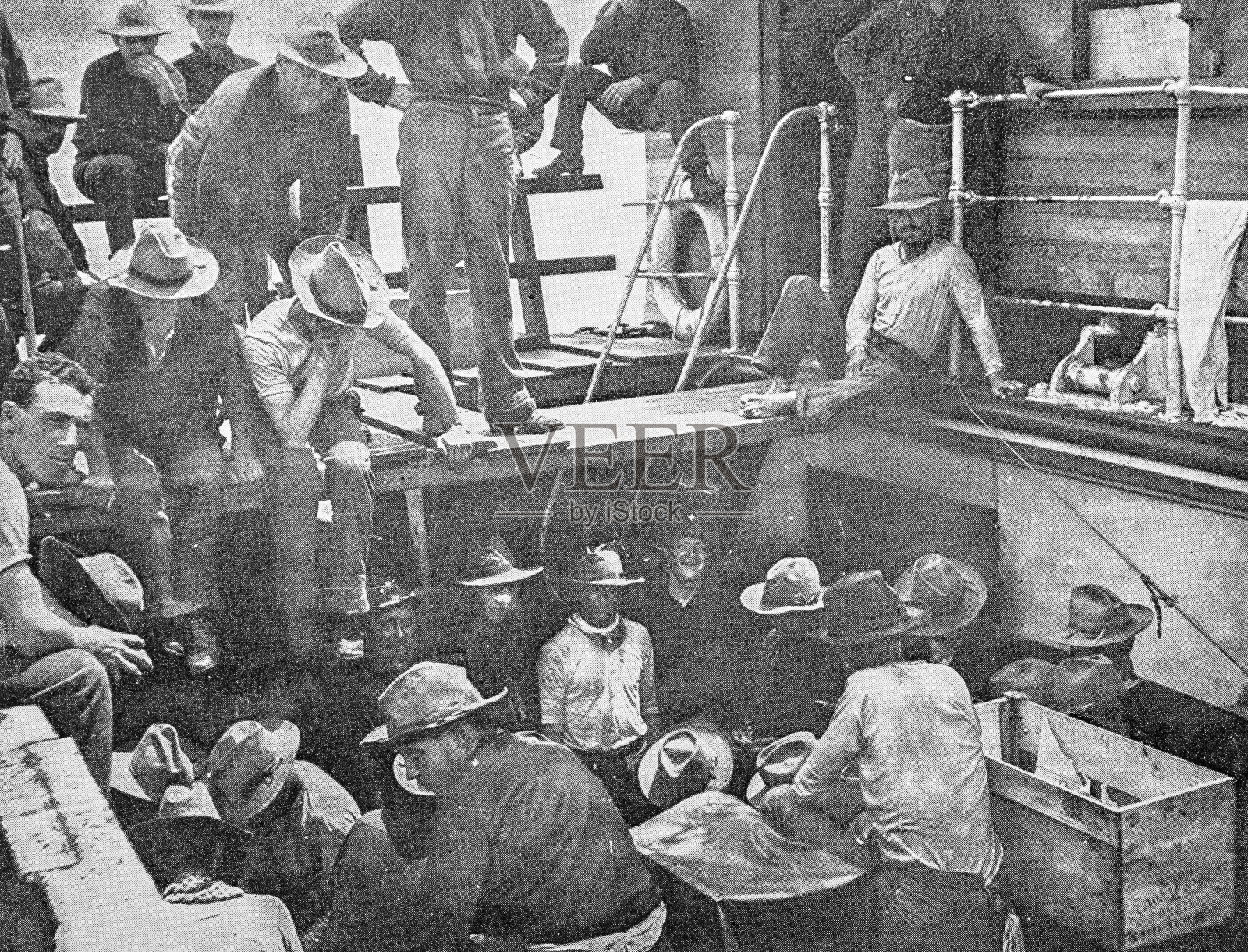 美西战争期间古巴的古董照片插画图片素材