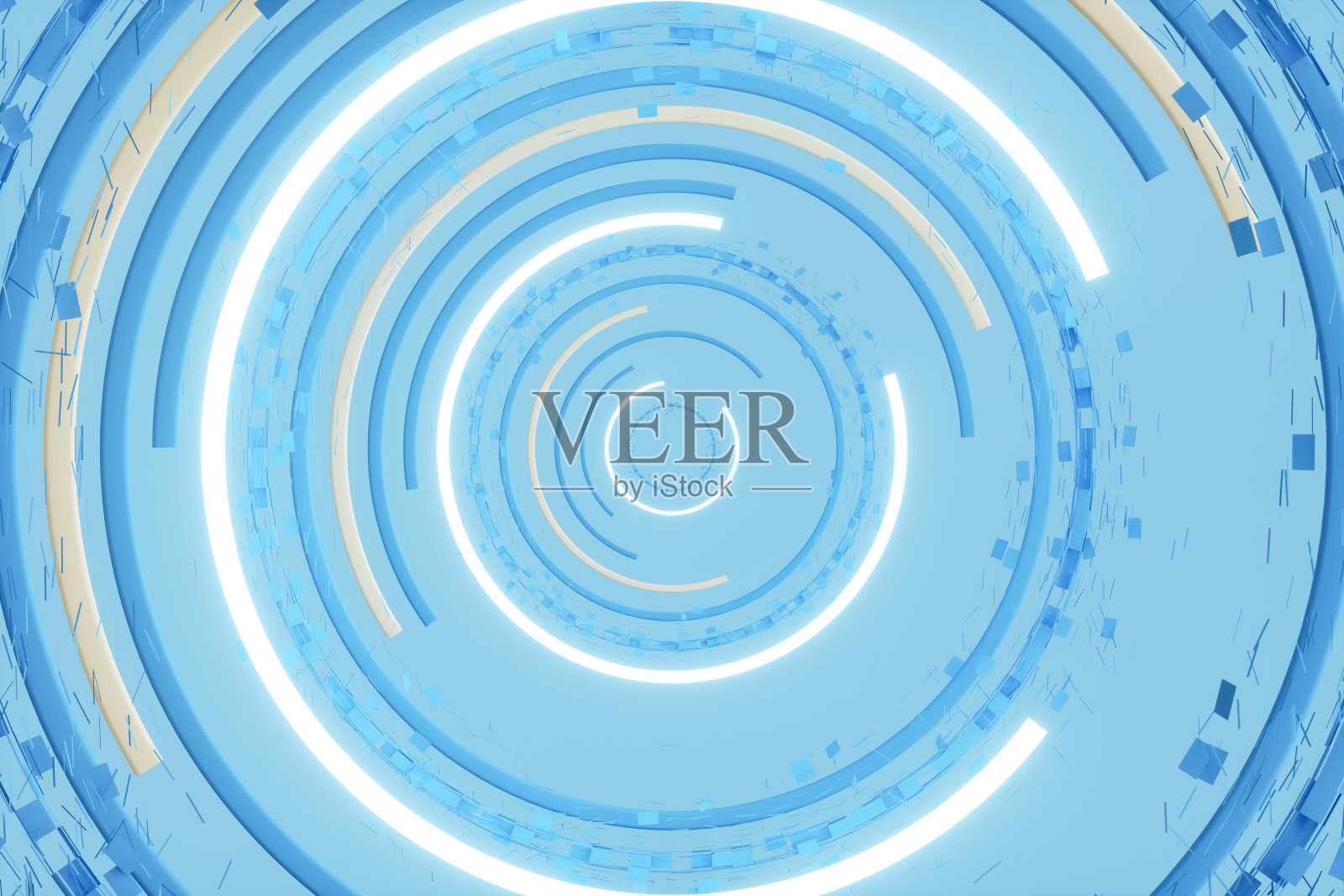 数据隧道未来圆形,大数据,人工智能,技术背景照片摄影图片