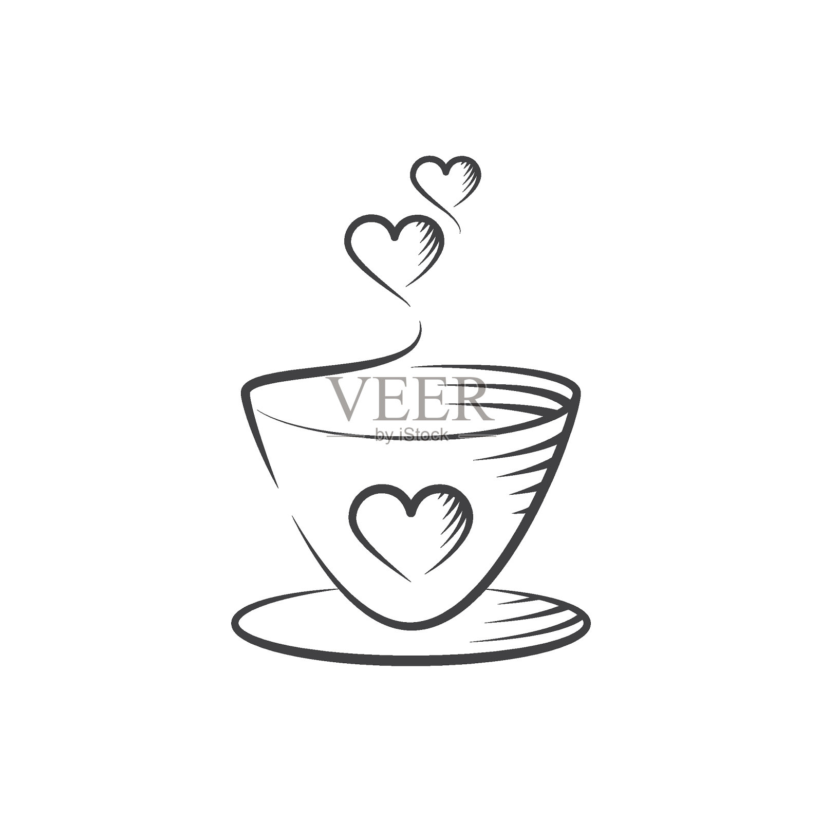 茶杯或咖啡杯插画图片素材