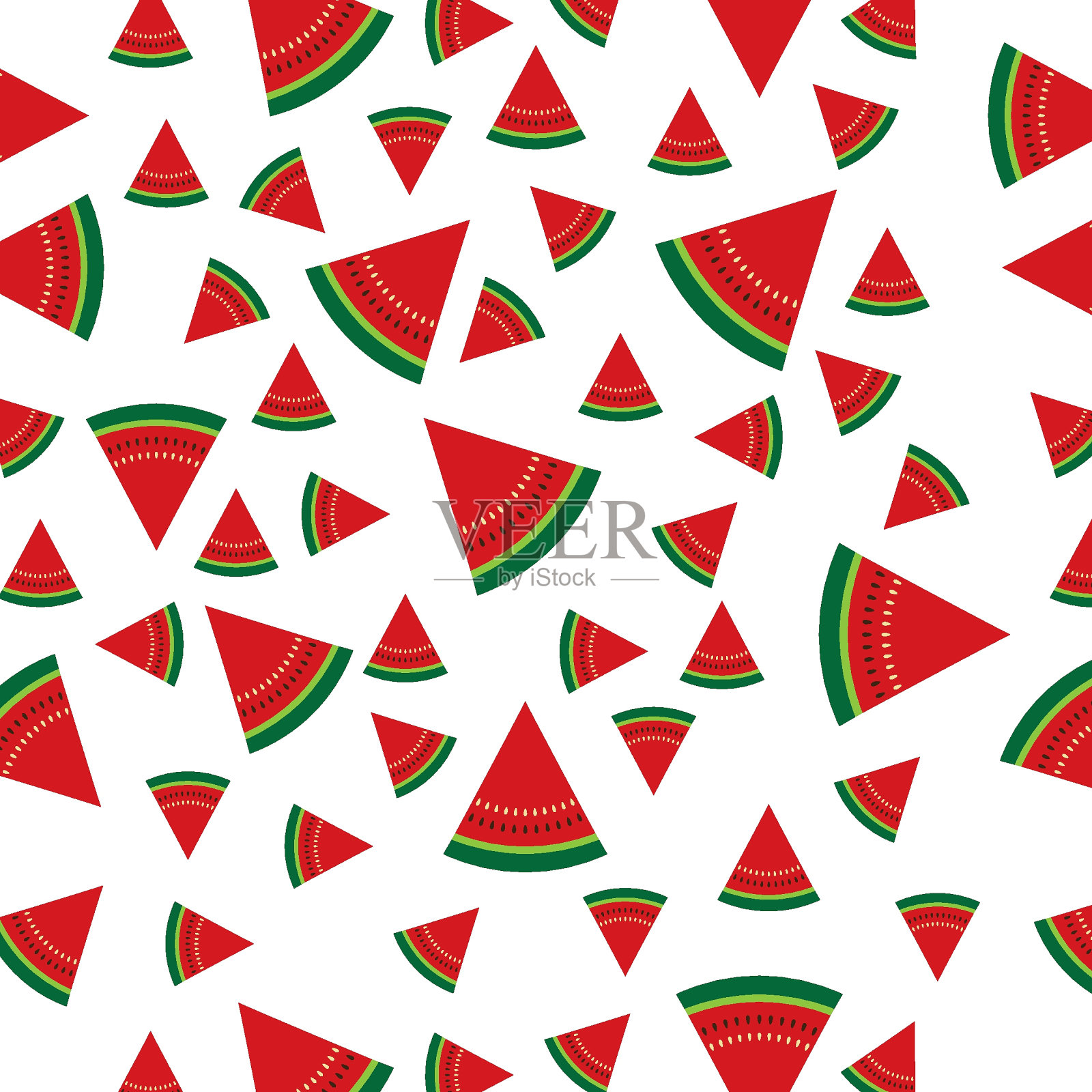 西瓜无缝平面设计插画图片素材
