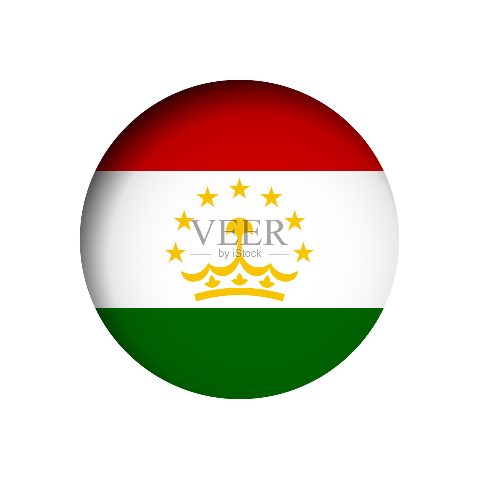 塔吉克斯坦矢量旗插画图片素材