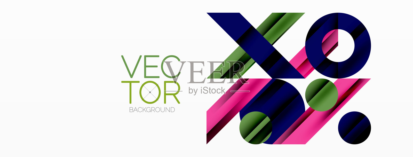 几何对角线和圆形形状,宽抽象背景插画图片素材