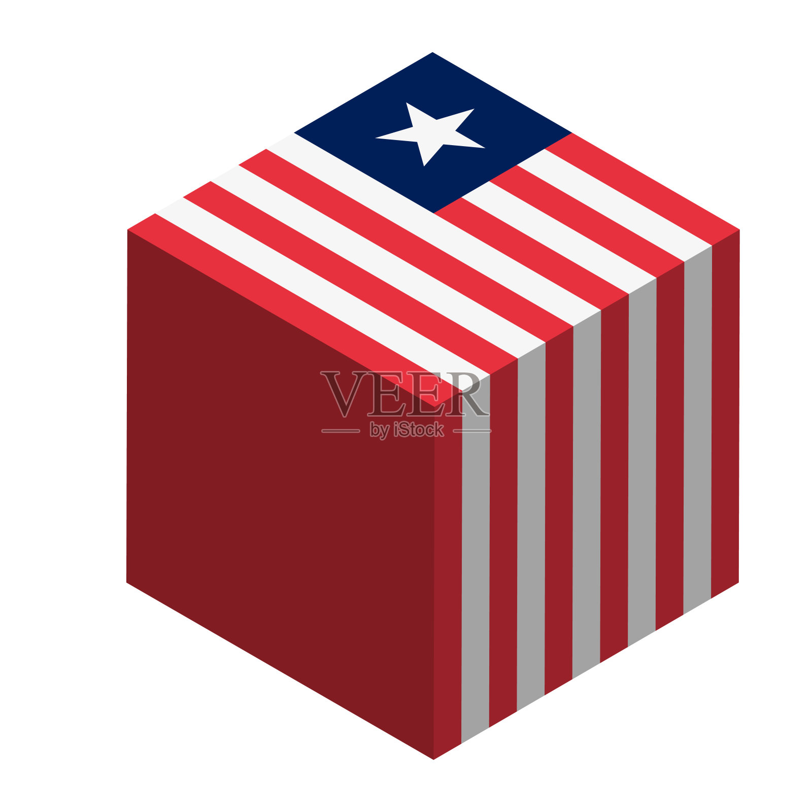 利比里亚的立方体矢量旗插画图片素材