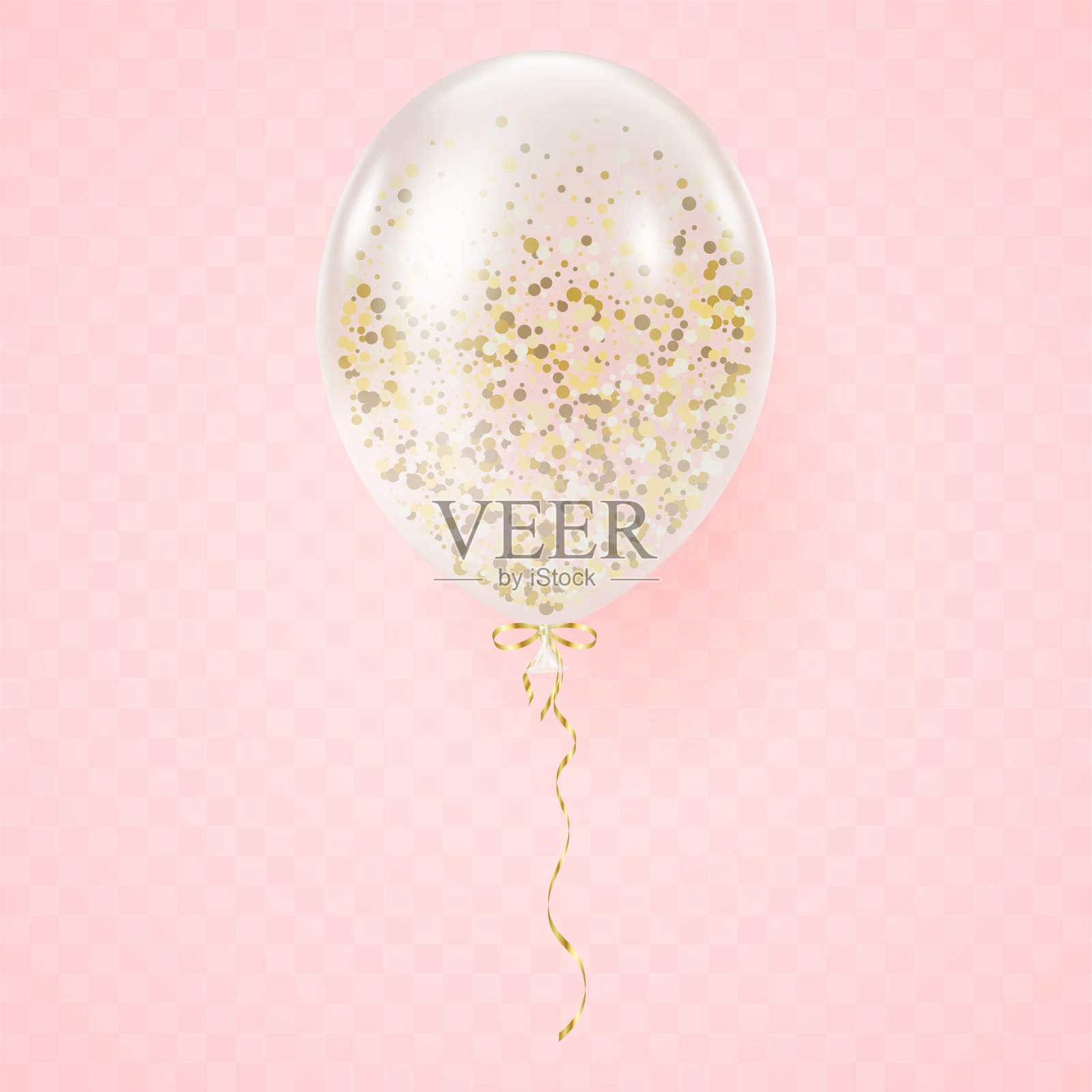 3D逼真的透明白色气球。豪华光面氦气球插画图片素材