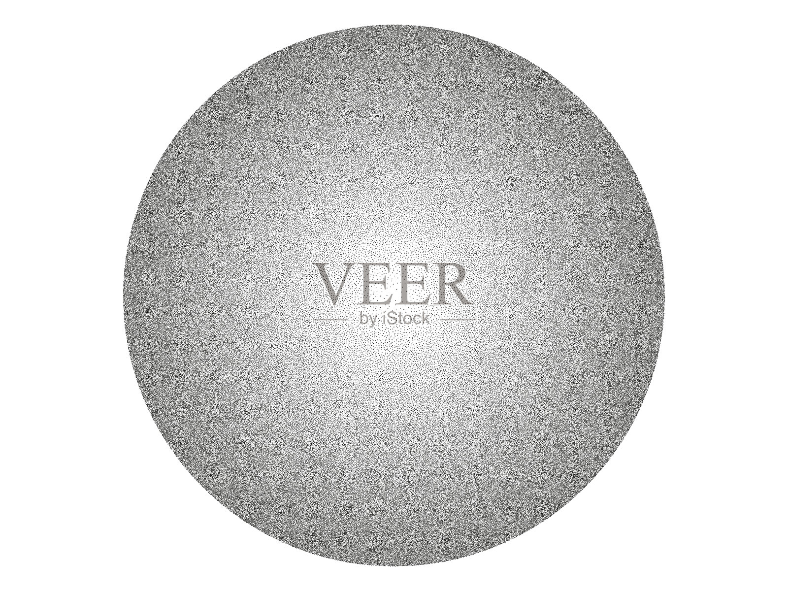 圆形杂音圆点形状,点画元素。点画,点画,使用点绘制阴影。褪色梯度半色调效果。单色噪声颗粒状纹理。矢量图插画图片素材