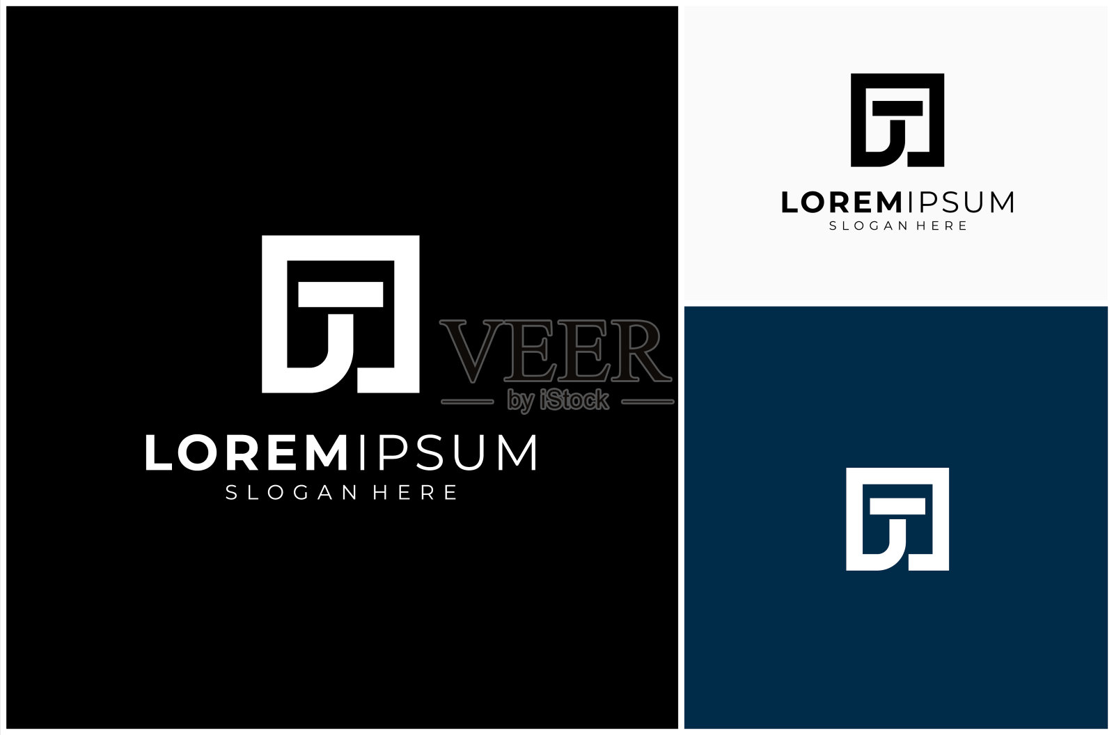 首字母T方现代简单极简字母组合矢量设计插图插画图片素材