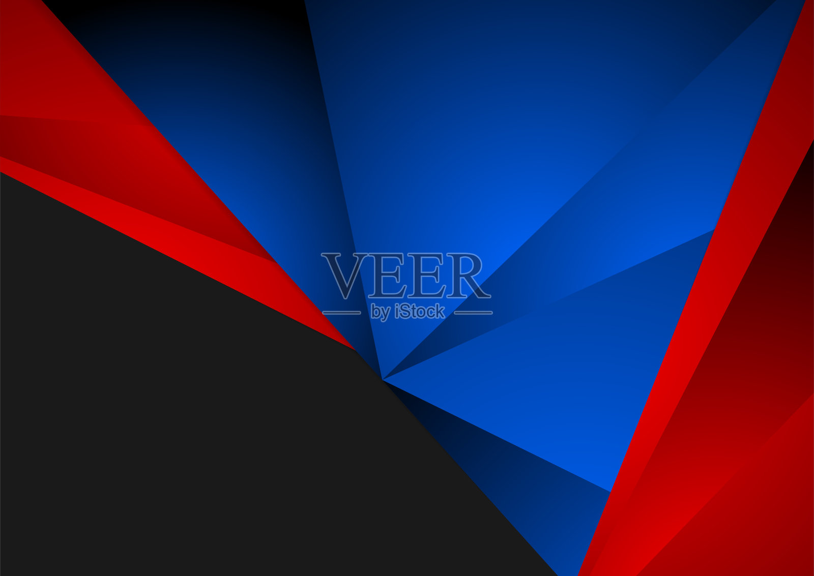 蓝色和红色最低低聚抽象科技企业背景插画图片素材