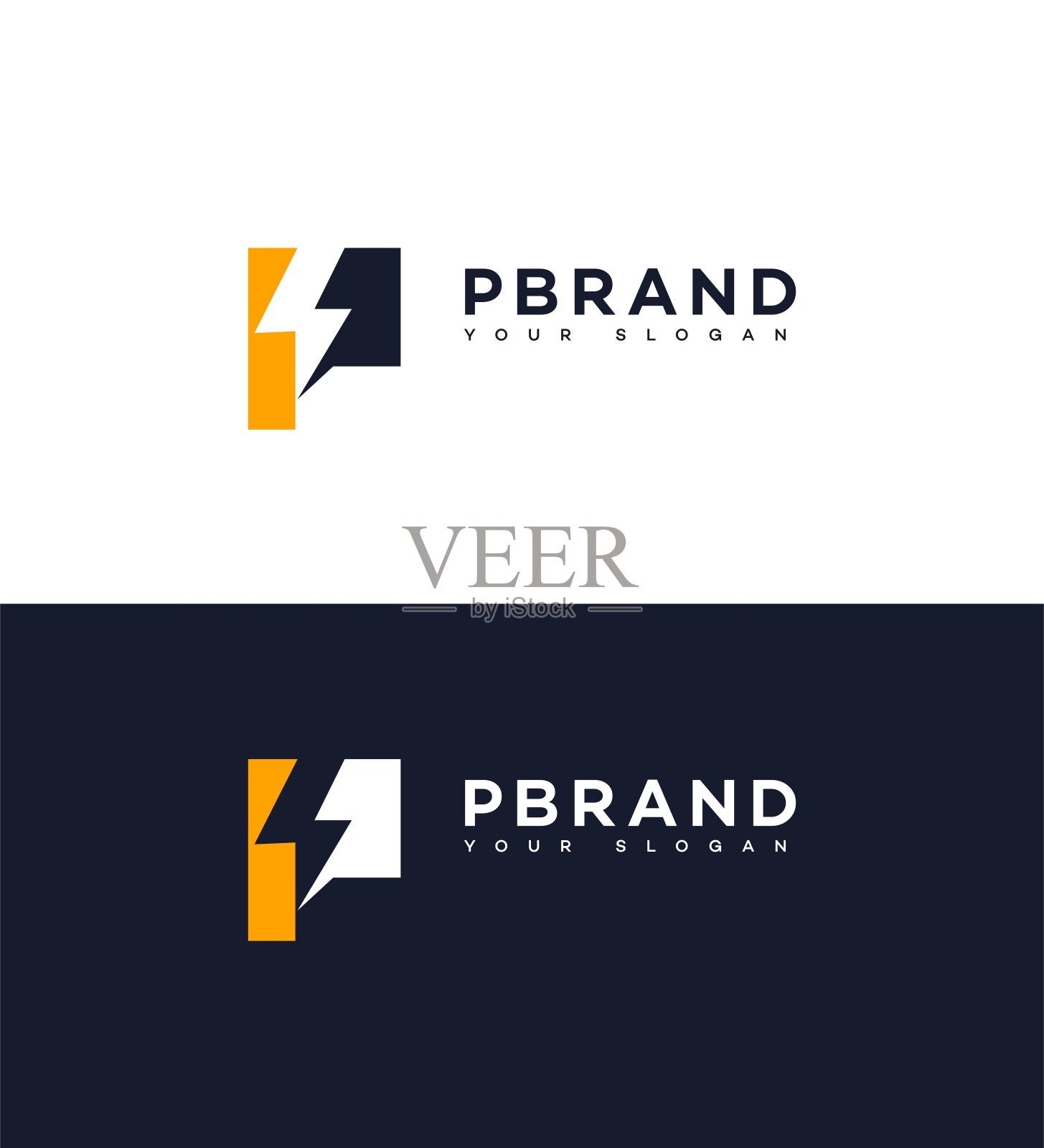 字母P品牌标志图标符号模板插画图片素材