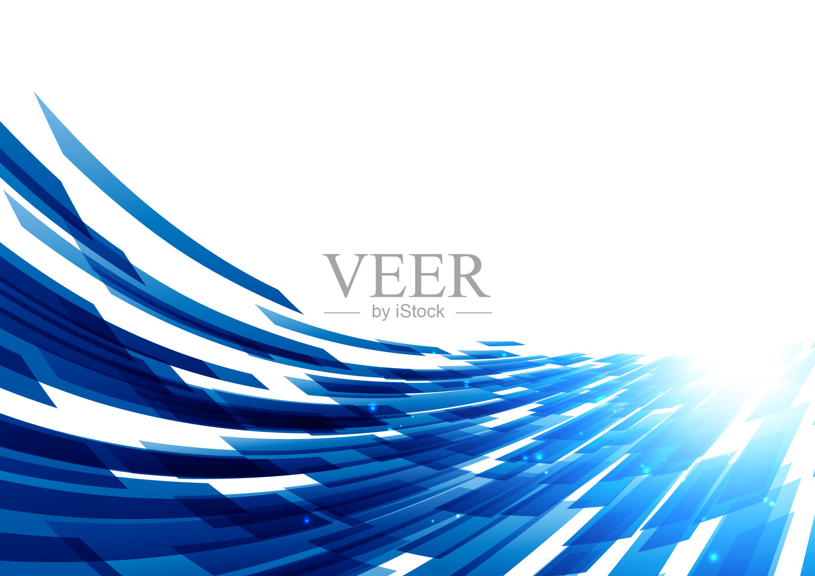 发光的蓝色数字波背景插画图片素材