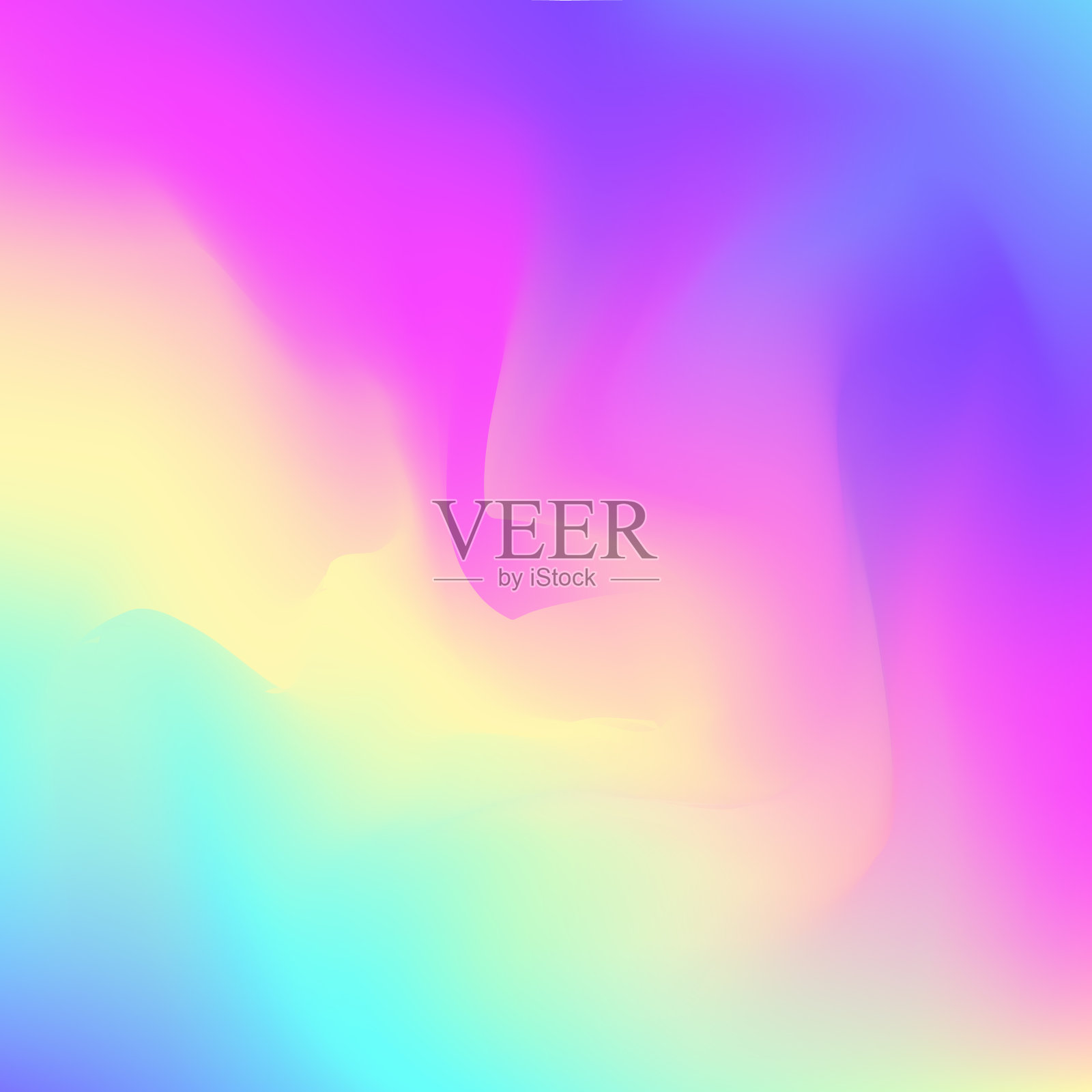 全息图梯度。流行的形状。光芒四射的背景。全息结构。粉红色闪亮的背景。幻想箔。金属几何背景。老式的液体。紫色全息梯度插画图片素材