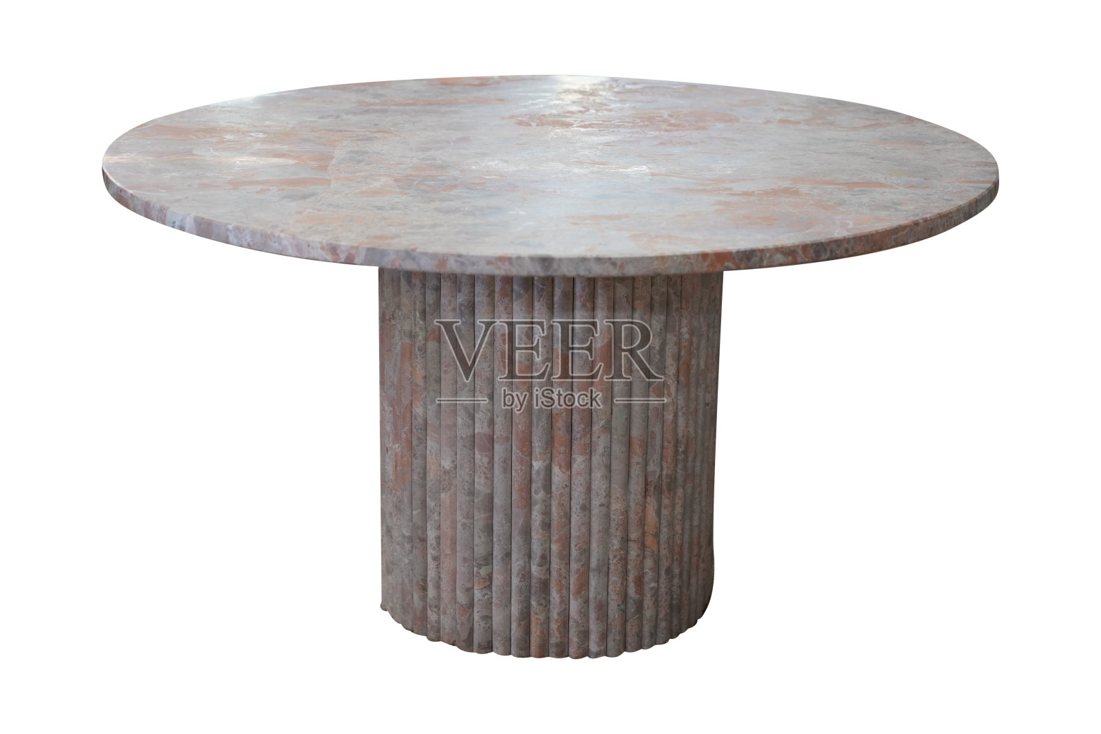 白色背景的白色大理石咖啡桌照片摄影图片