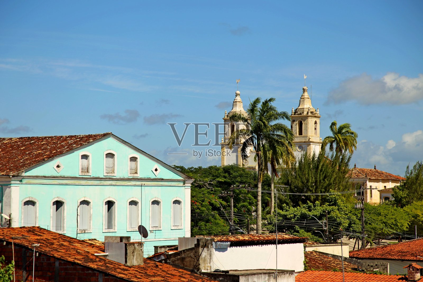 巴西塞尔希佩阿尔坎塔拉市的古老历史建筑照片摄影图片