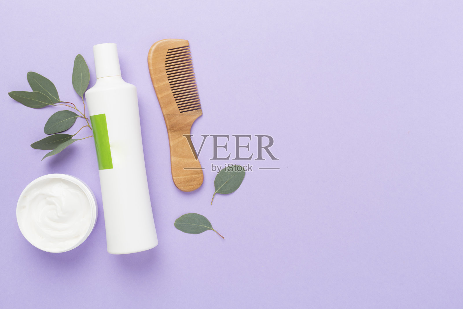 专业草药护发颜色背景,俯视图照片摄影图片