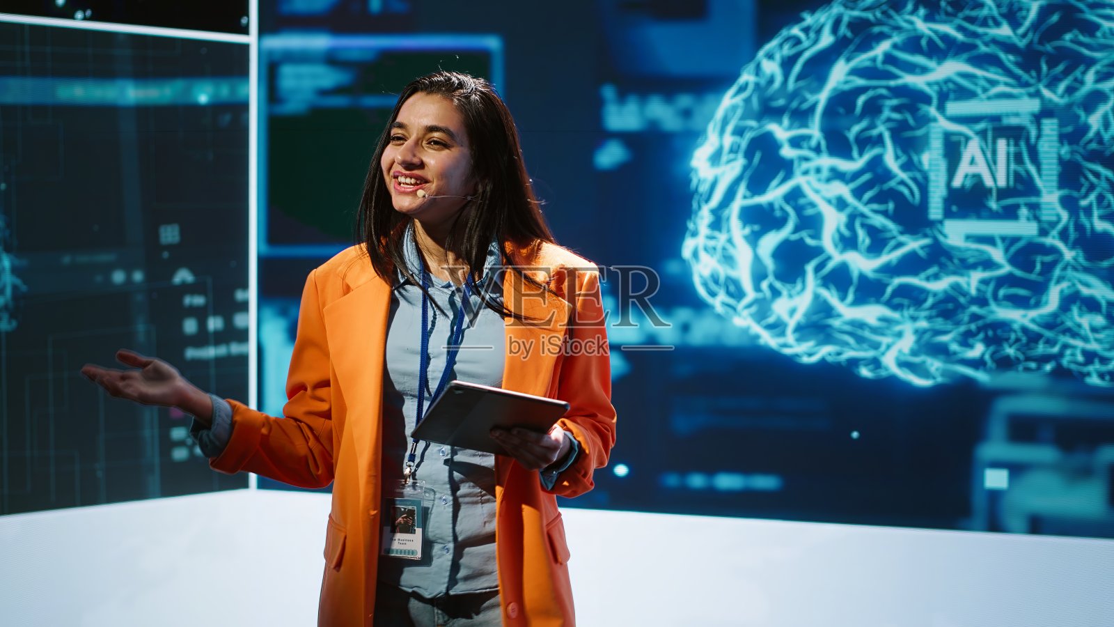 主讲人推广人工智能商业解决方案照片摄影图片