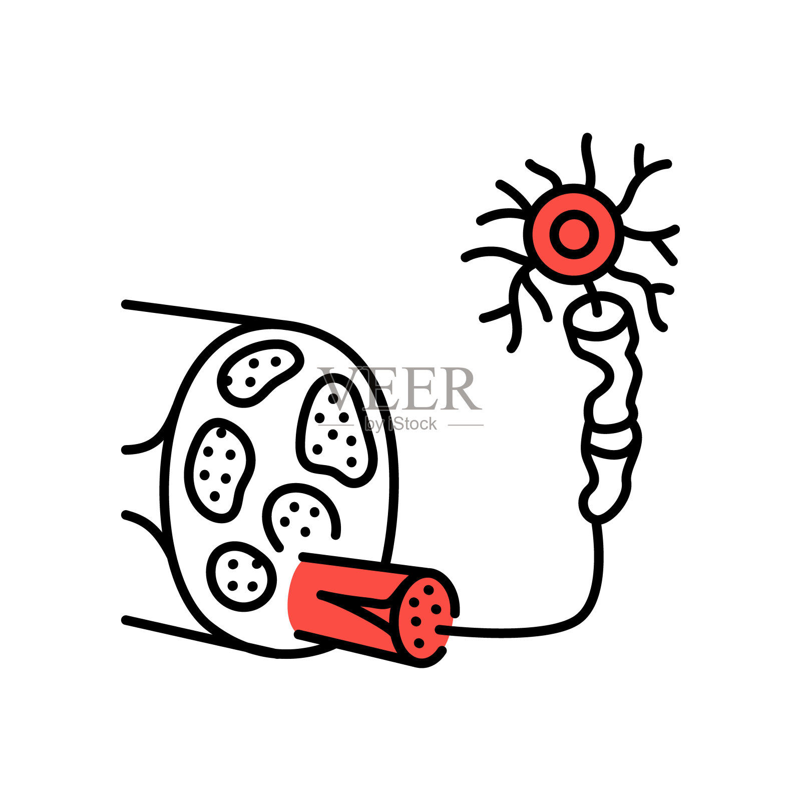 多发性神经病线黑色图标。登录网页、移动应用程序、插画图片素材