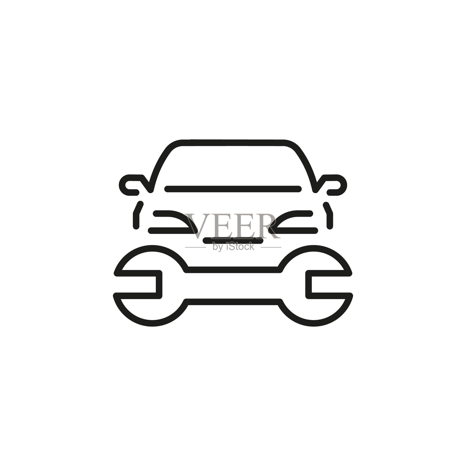 汽车维修服务图标插画图片素材