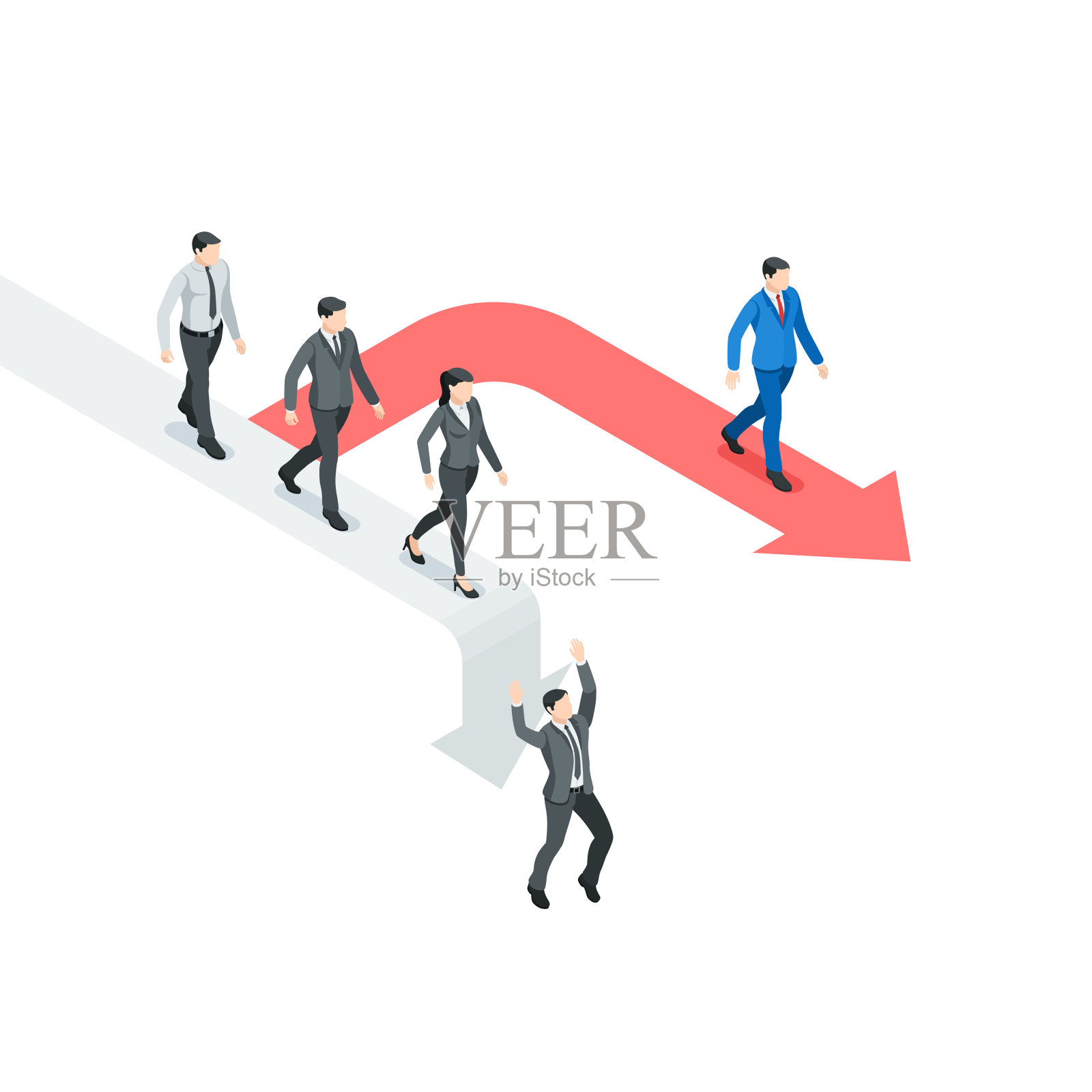 成功与失败2插画图片素材