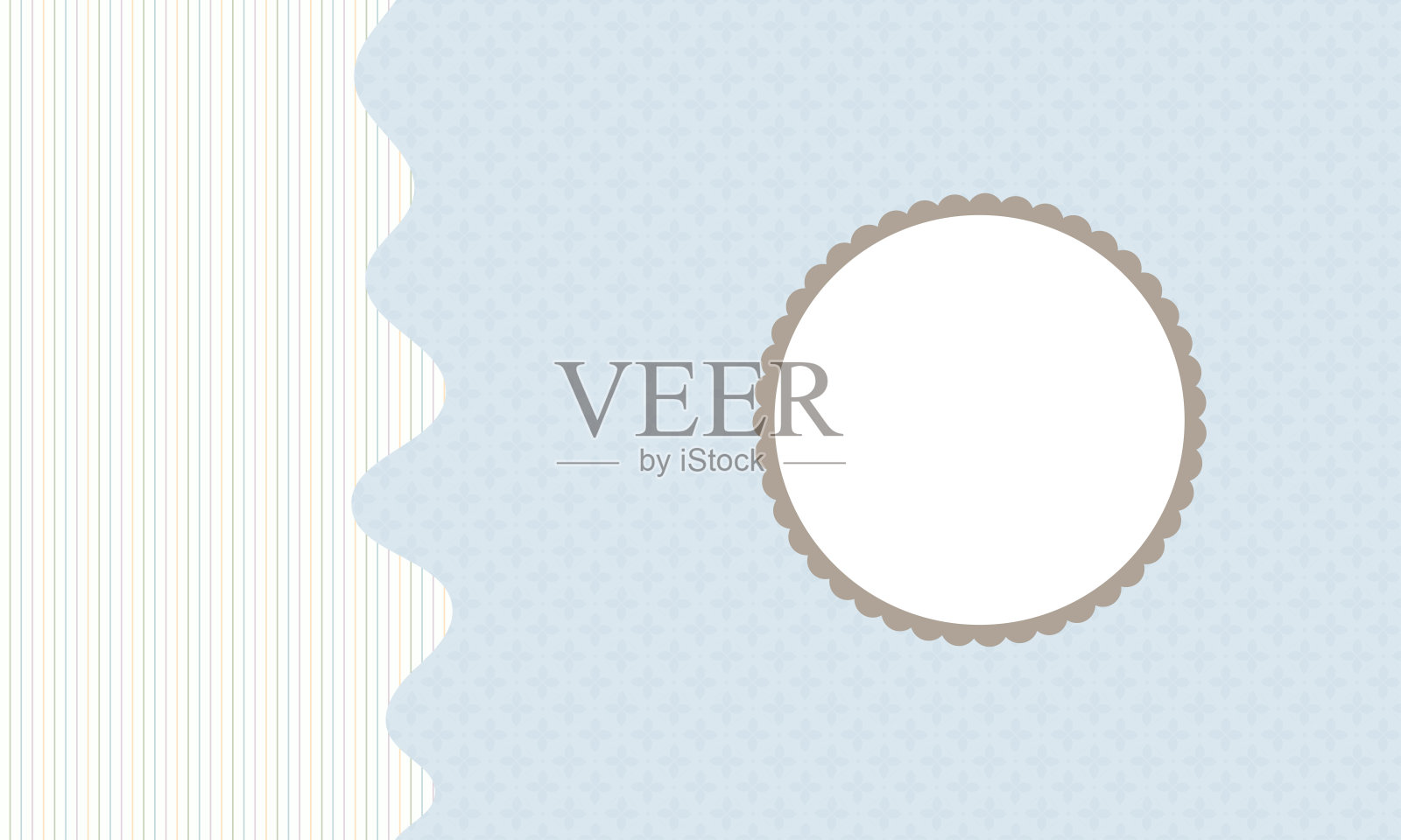 可爱的卡哇伊蓝色景观背景矢量与文本的地方模板插画图片素材