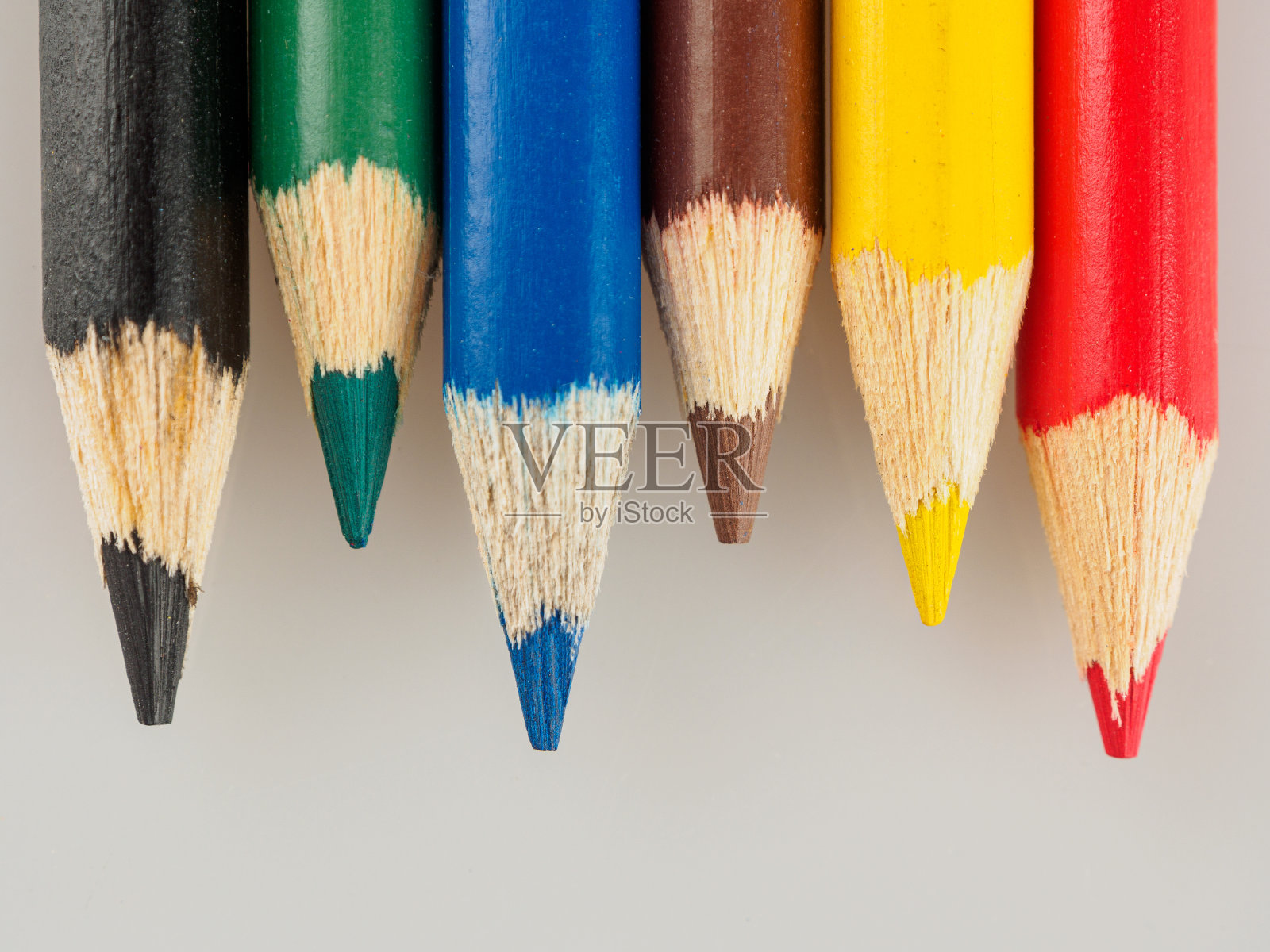 彩色铅笔特写镜头微距选择照片摄影图片