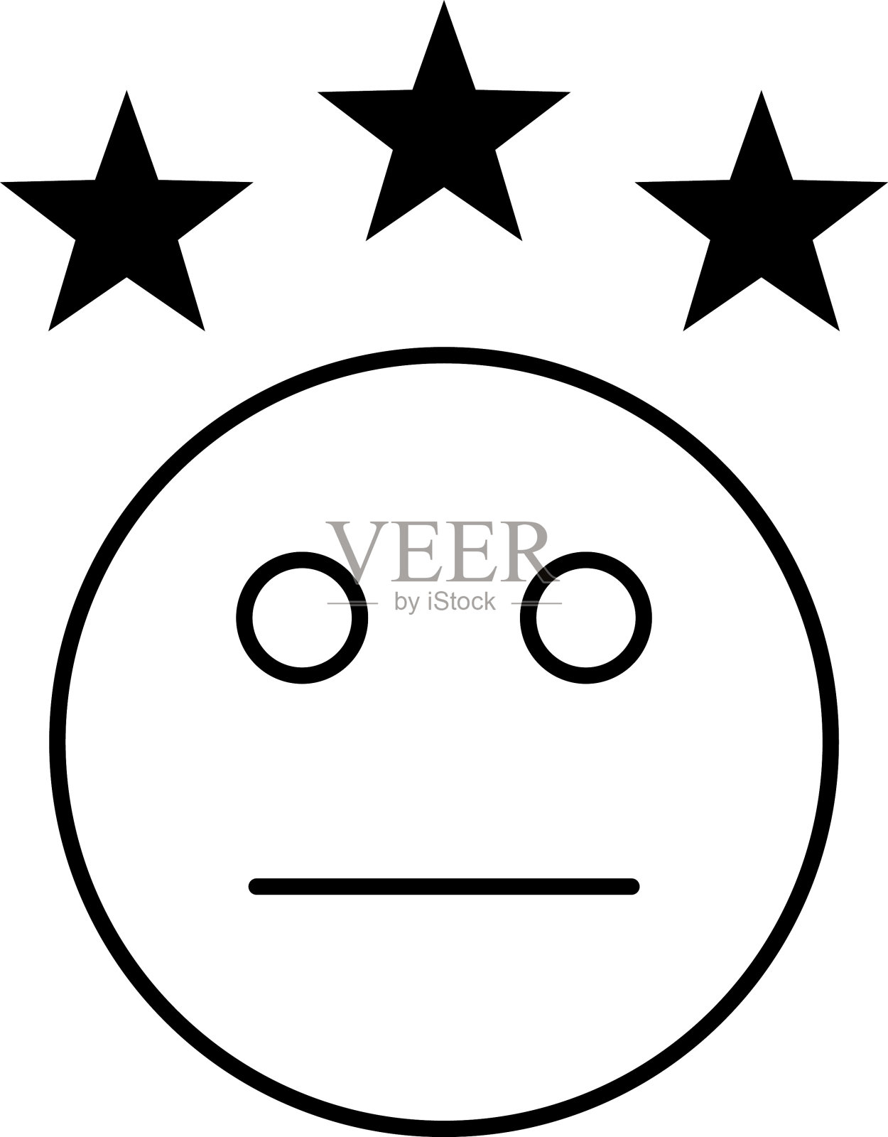 客户体验矢量图标。1至5星满意度评级矢量图标符号,工作经验符号。插画图片素材