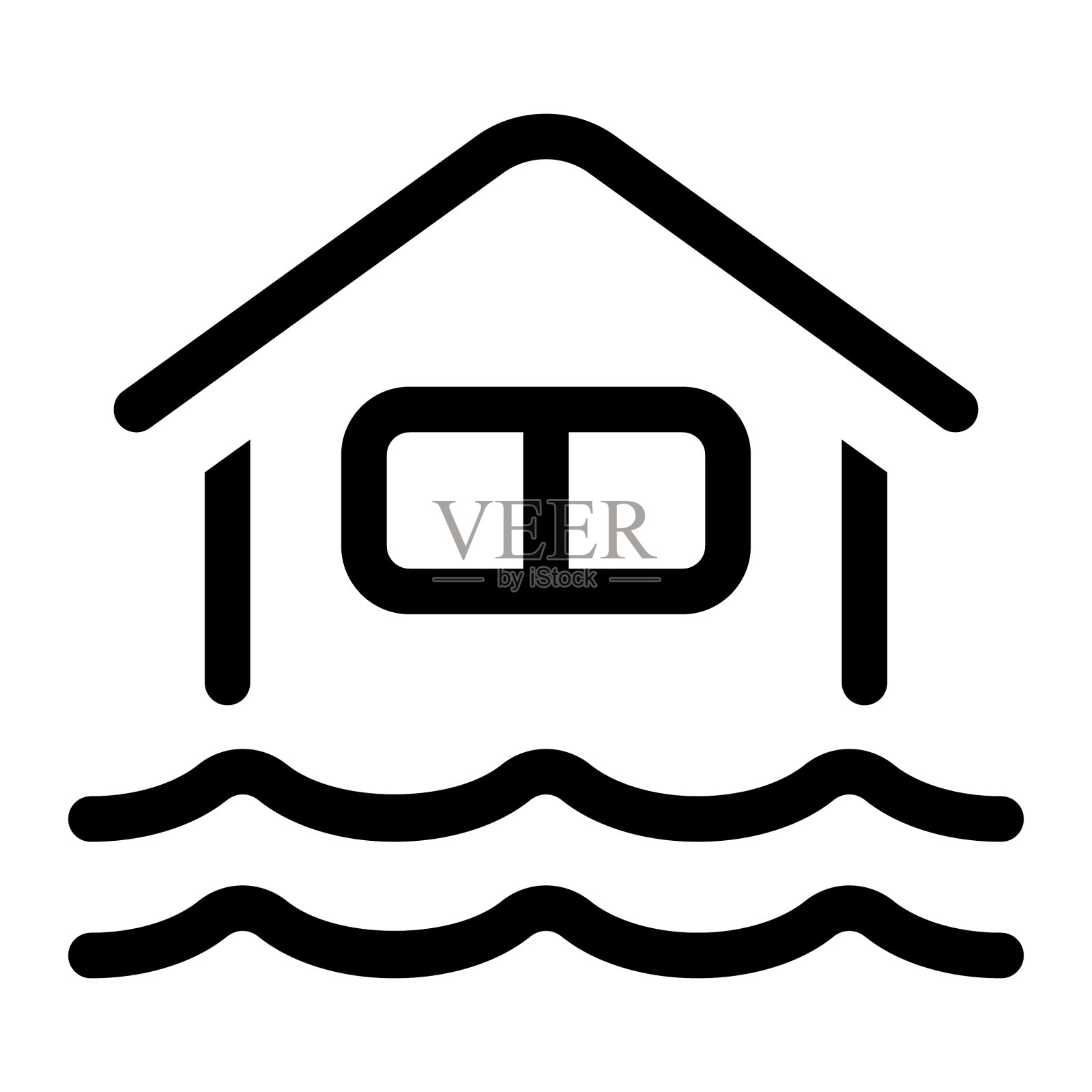 洪水图标插画图片素材