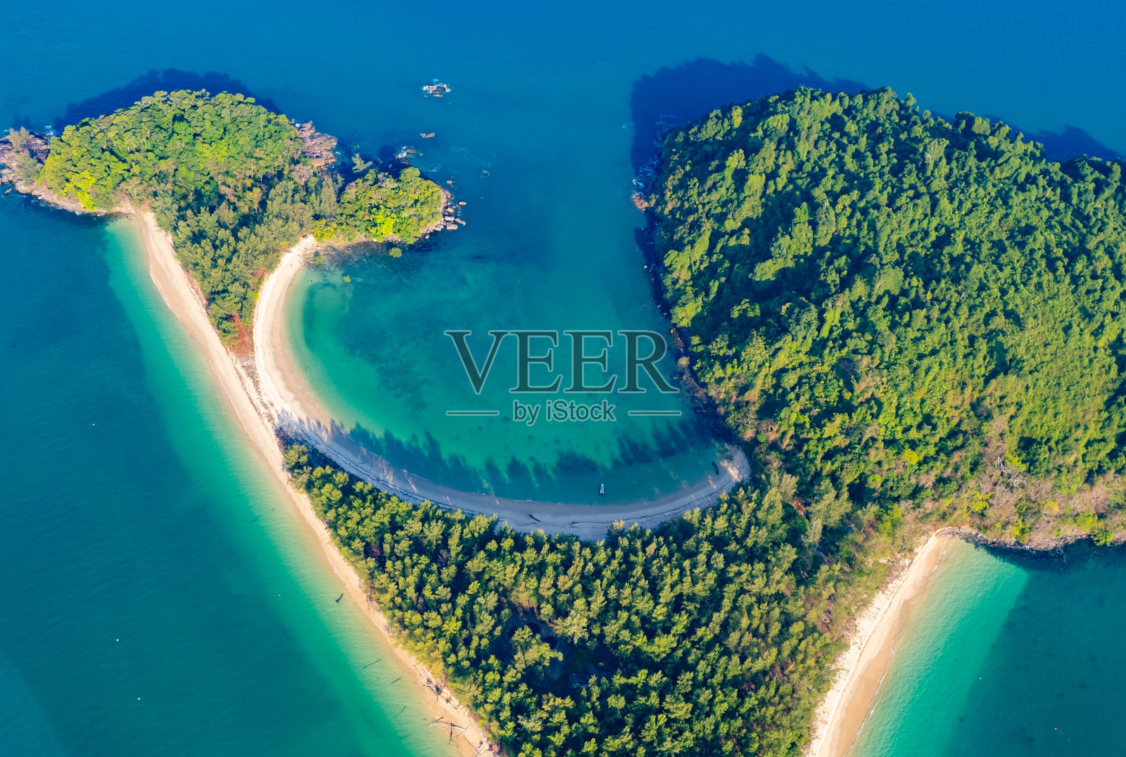 安达曼海的岛屿和美丽的坎托克岛海滩,泰国南部拉廊省,亚洲照片摄影图片