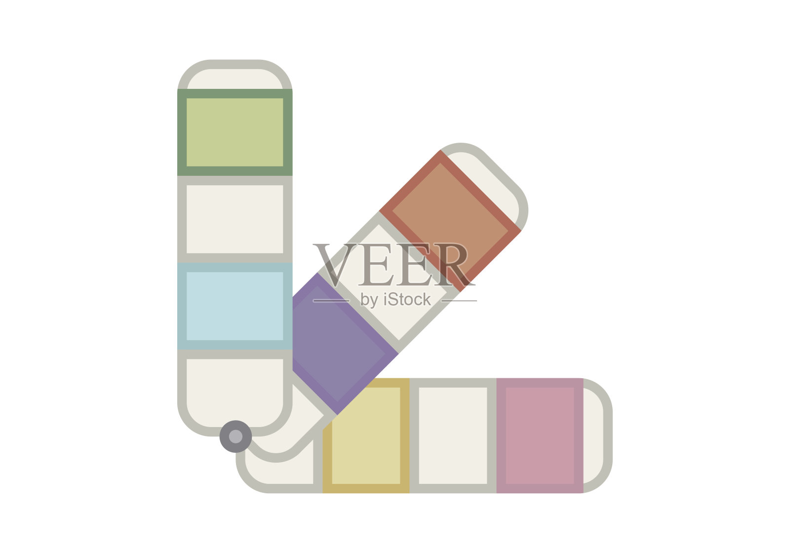 油漆测试表或卡片插画图片素材