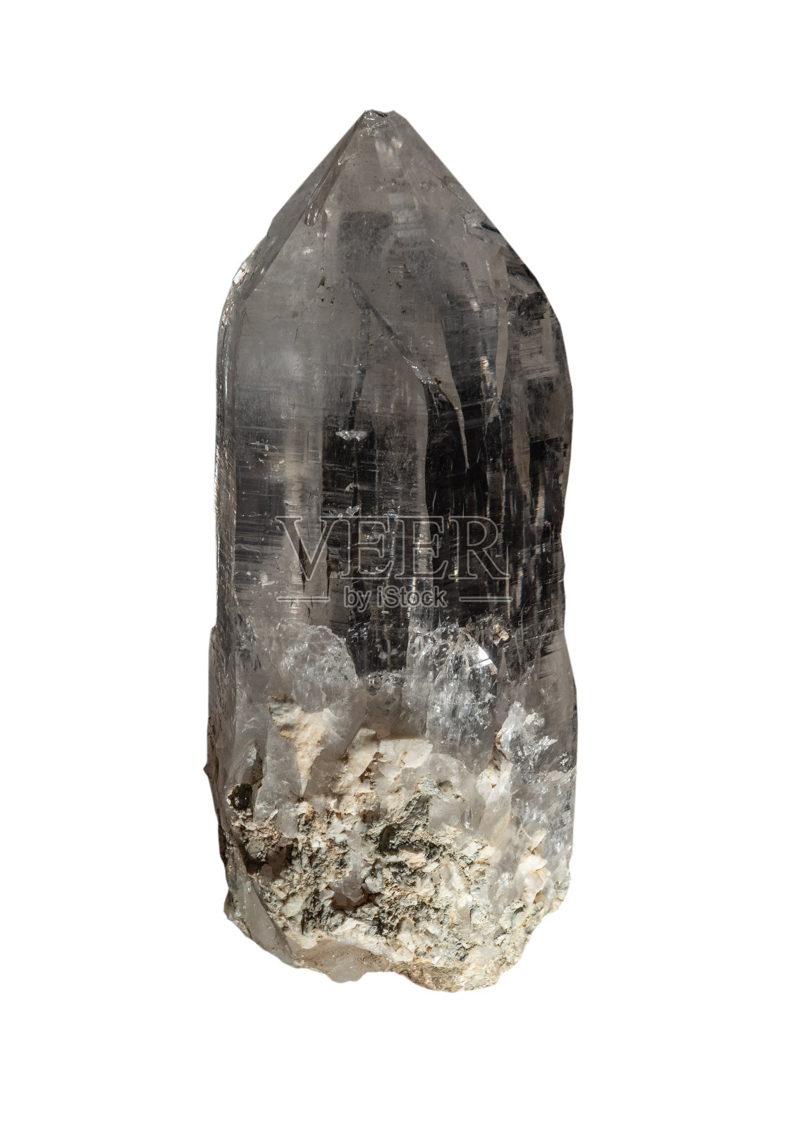 石英矿物上白色,分离照片摄影图片