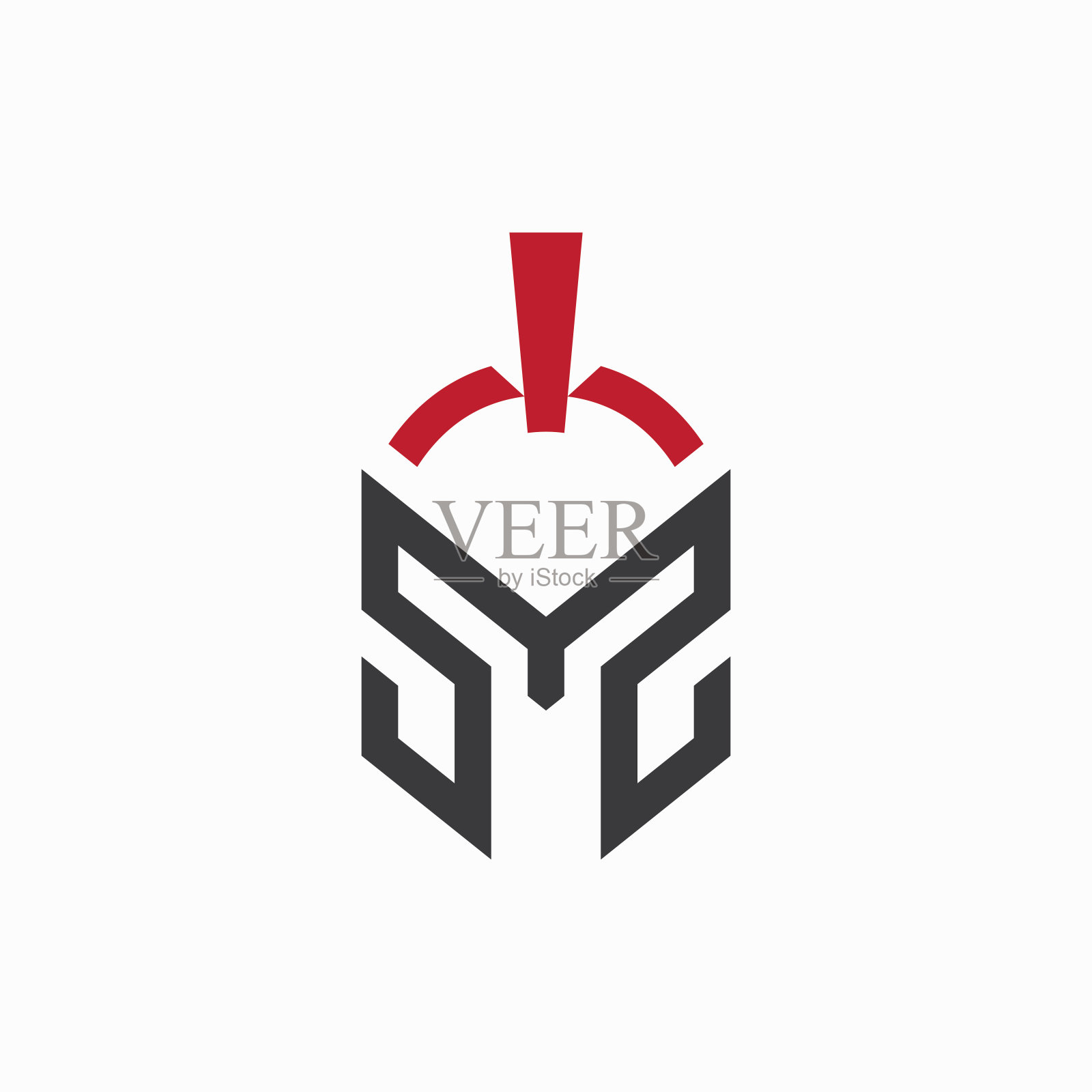 斯巴达或角斗士头盔矢量设计插画图片素材