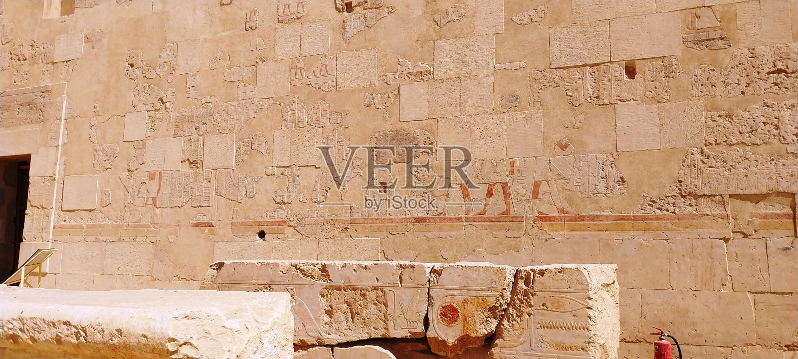 哈特谢普苏特神庙的墙壁照片摄影图片