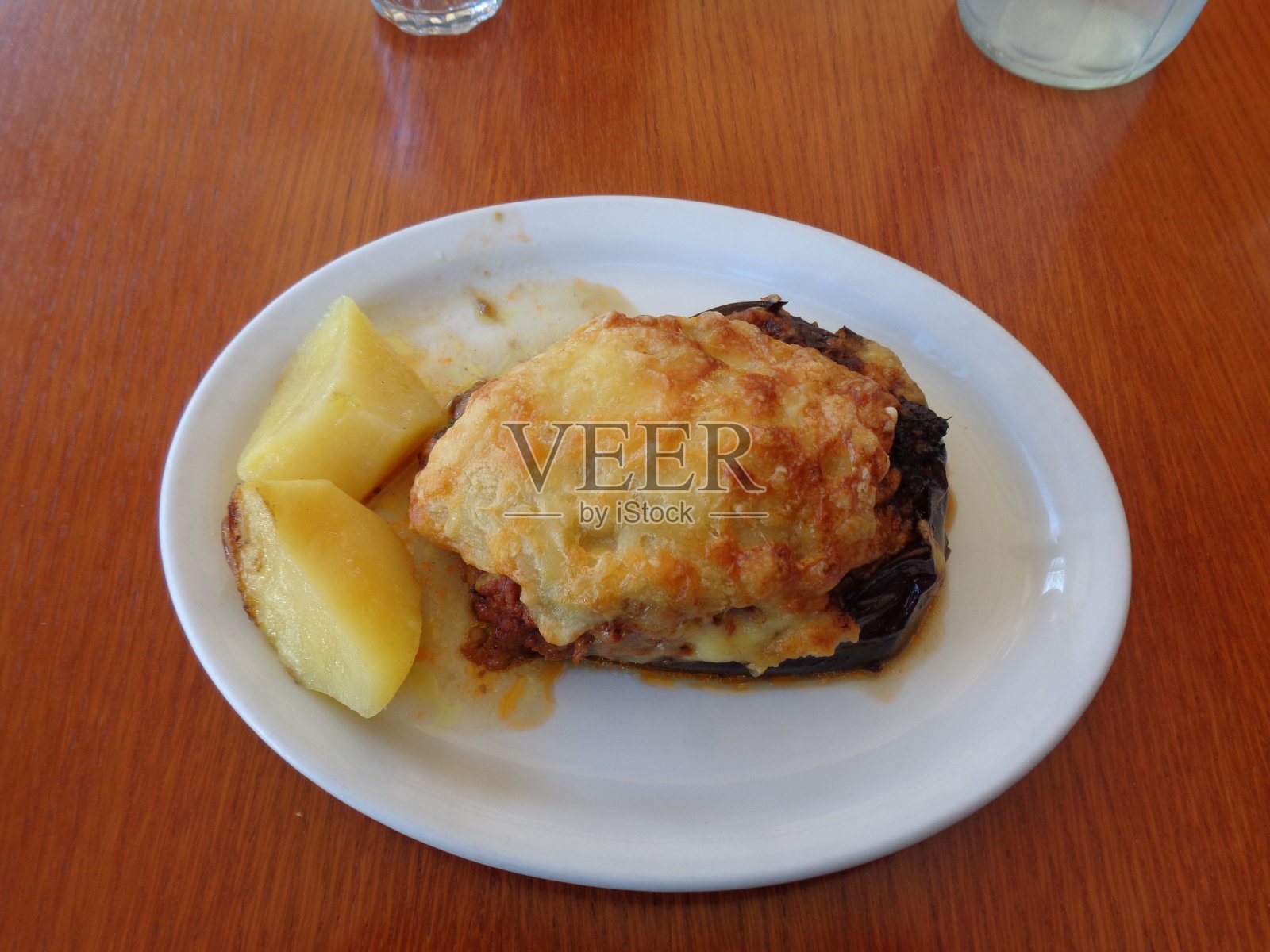 茄子配肉照片摄影图片