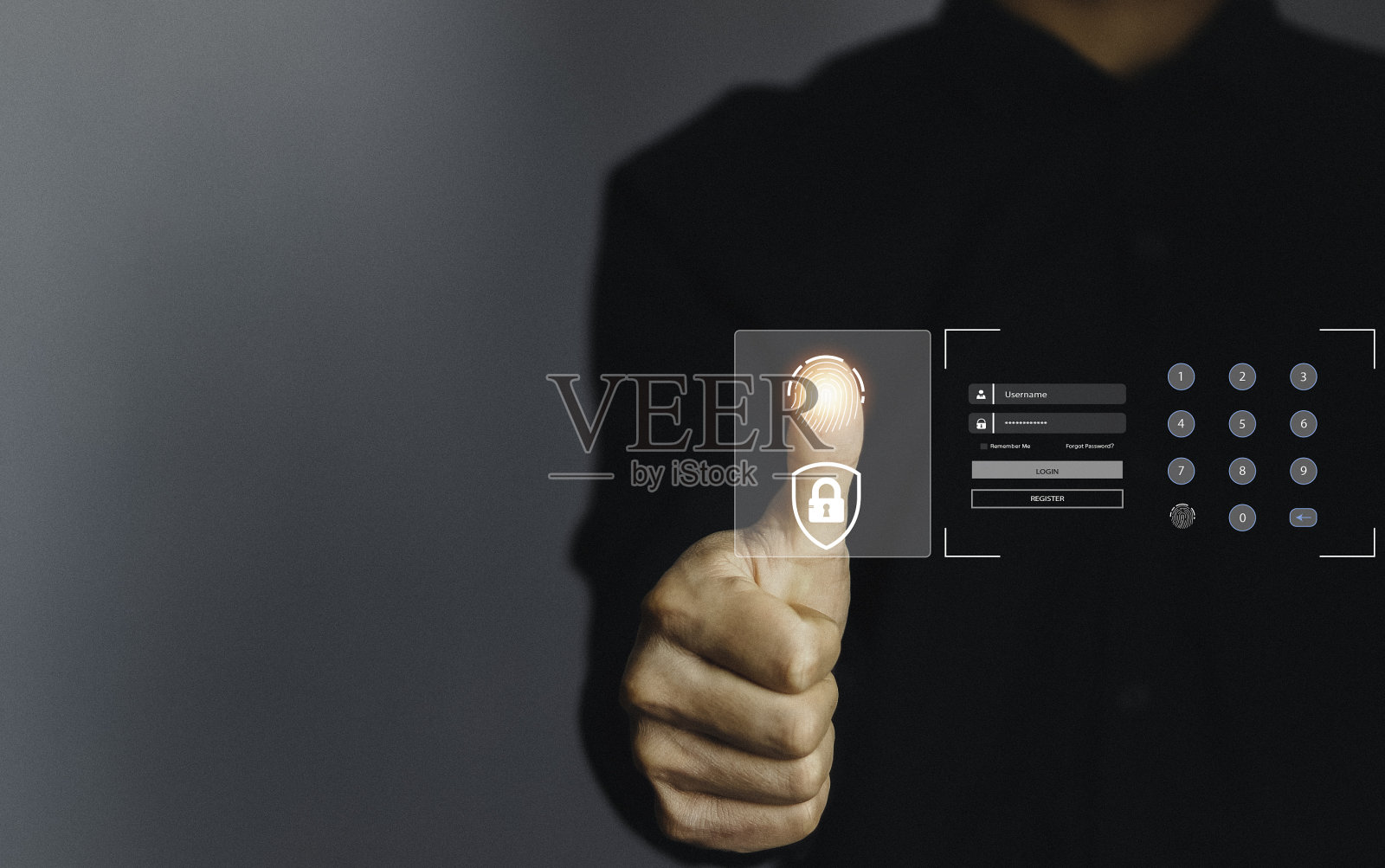 网络安全概念、数据安全和加密、用户个人数据访问、安全互联网接入、网络安全。照片摄影图片