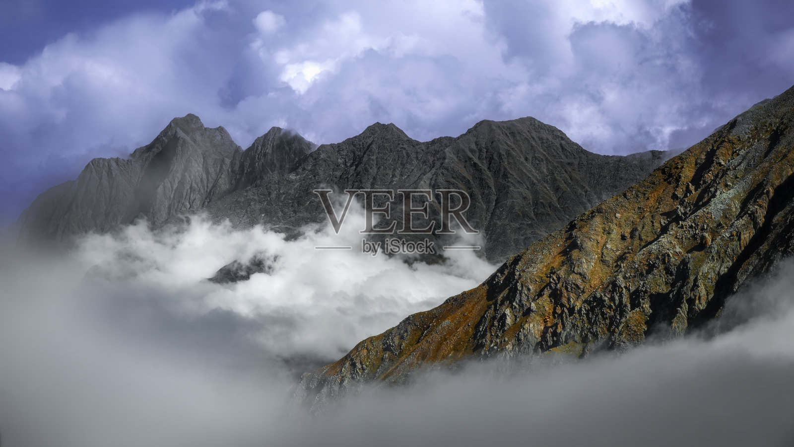 斯图拜阿尔卑斯山脉的山景照片摄影图片