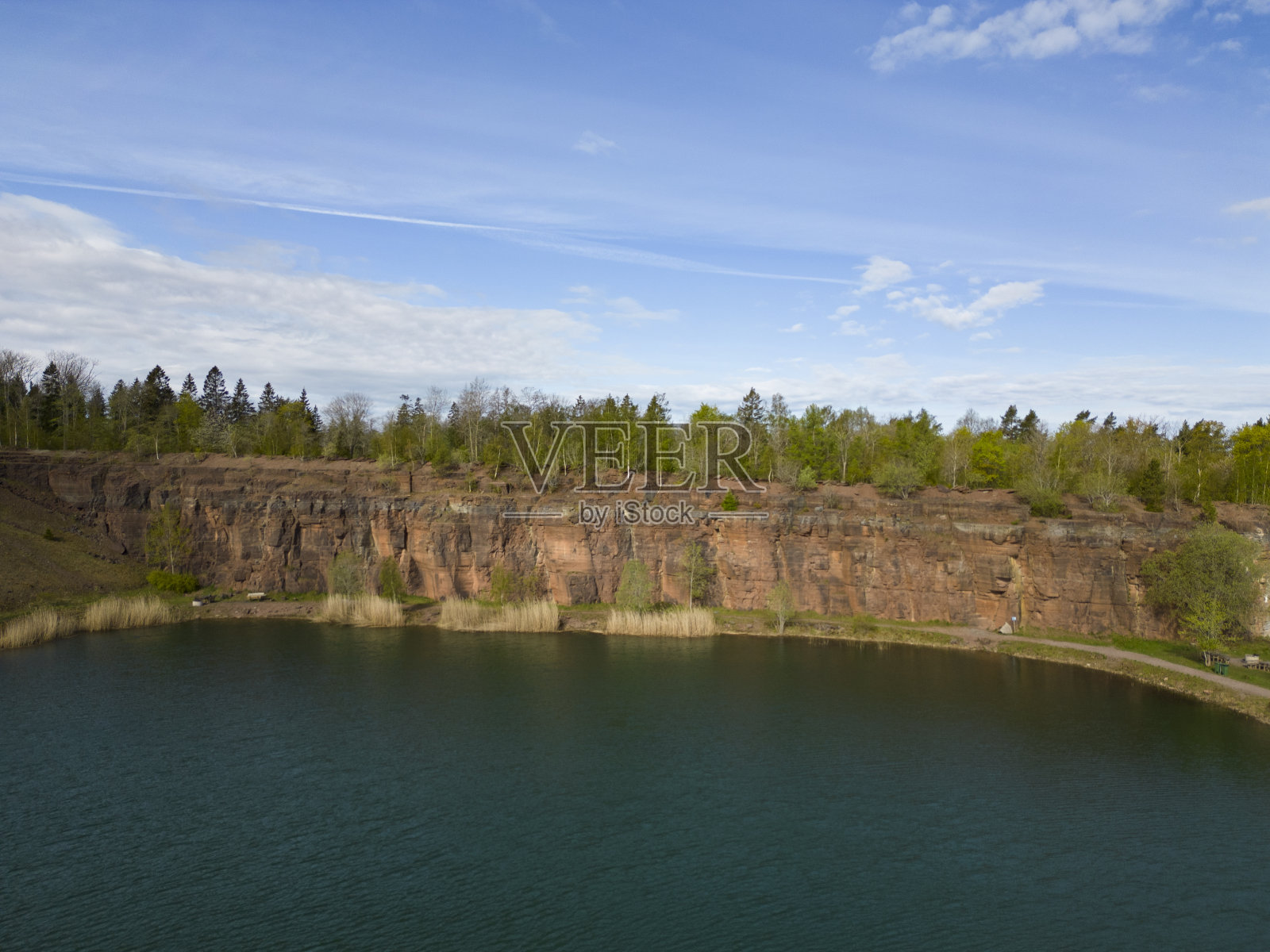 从上面看Chinnekulle采石场照片摄影图片