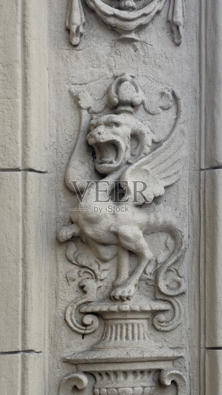 布宜诺斯艾利斯的神话龙翼墙浮雕照片摄影图片