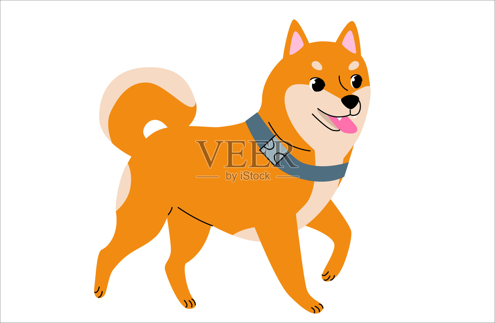 柴犬矢量插图。插画图片素材