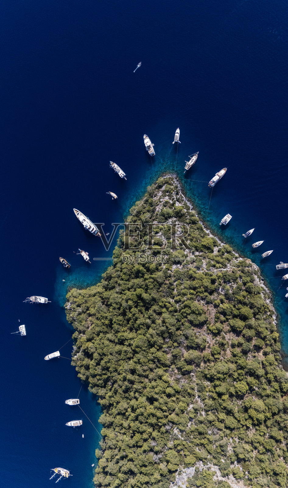 土耳其达拉曼-戈切克的萨尔萨拉湾鸟瞰图照片摄影图片