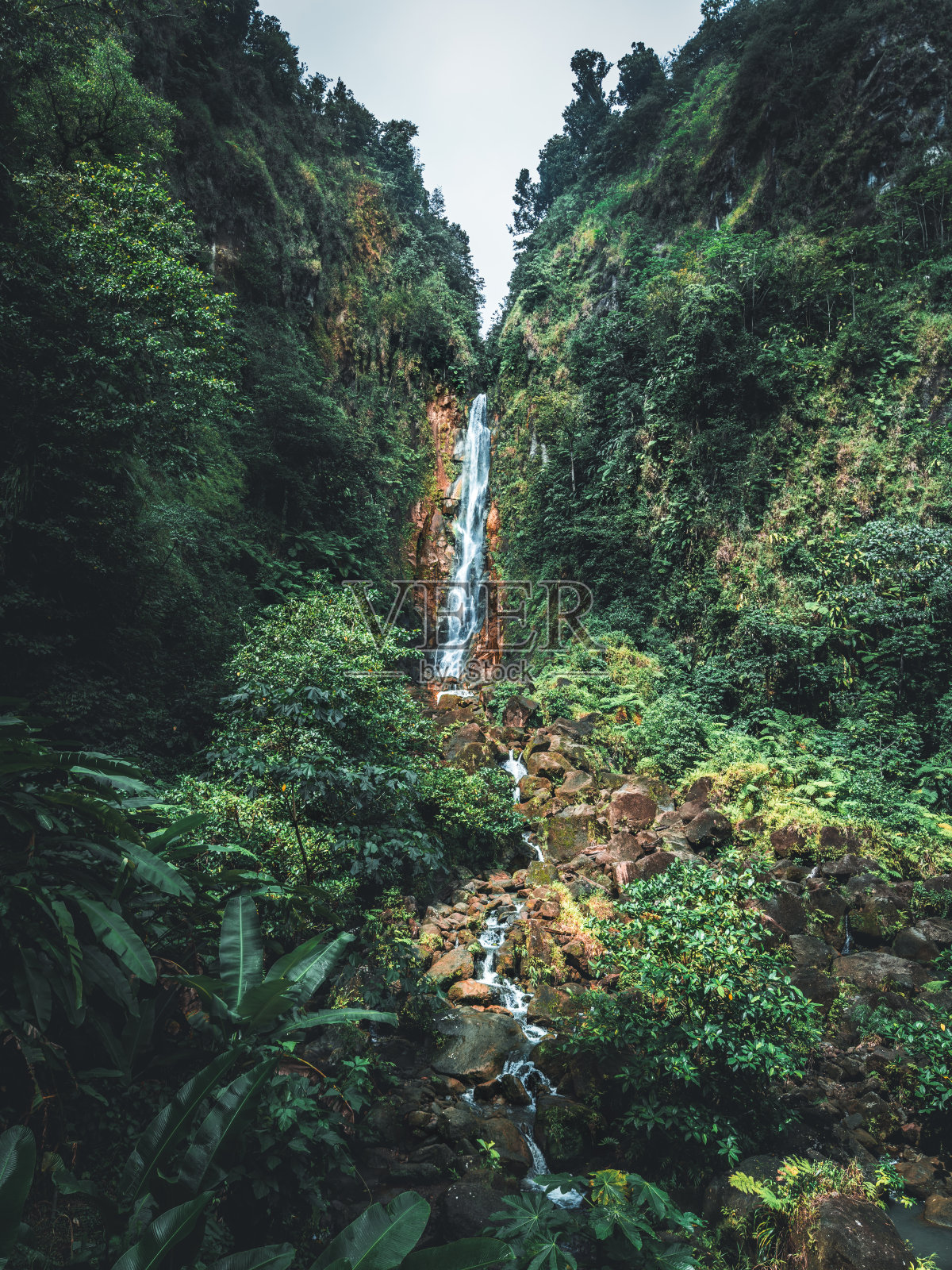 特拉法加瀑布,多米尼加照片摄影图片