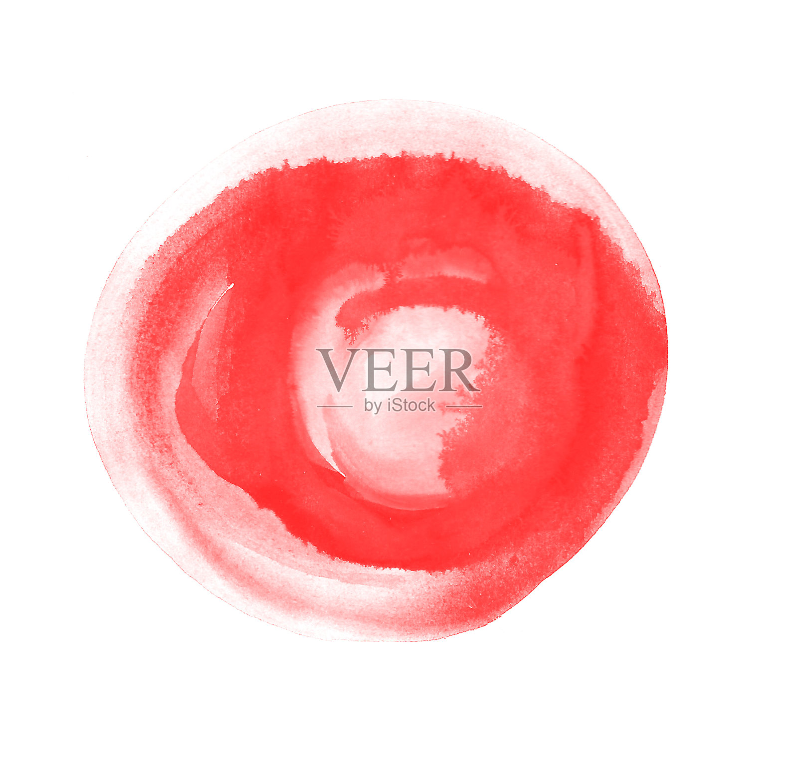 水彩墨渍刷孤立在白色背景上的艺术设计理念照片摄影图片