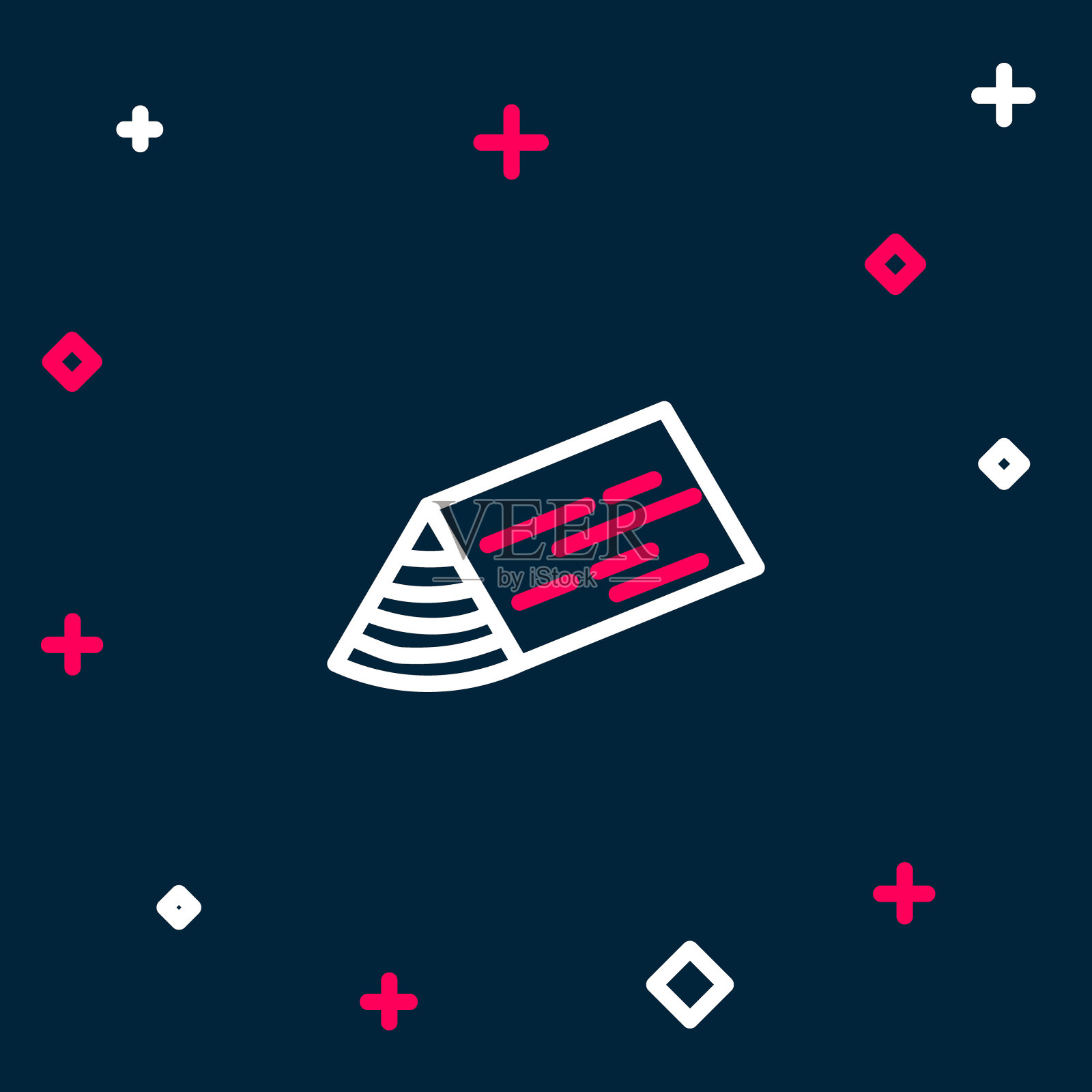 线木梁图标孤立的蓝色背景。木材梁板。色彩缤纷的轮廓概念。向量插画图片素材