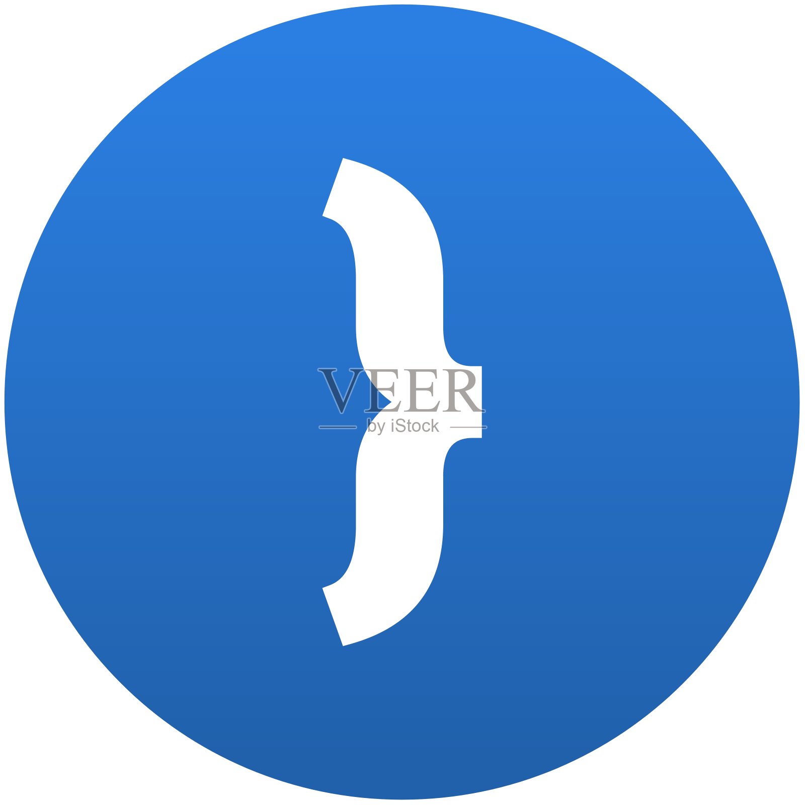 数字和特殊字符蓝色图标包插画图片素材