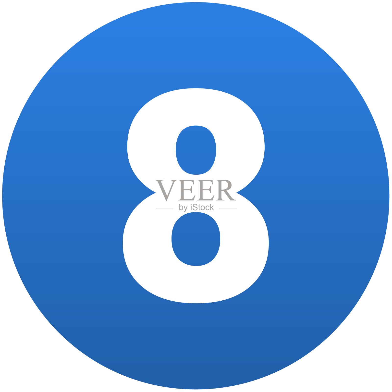 数字和特殊字符蓝色图标包插画图片素材