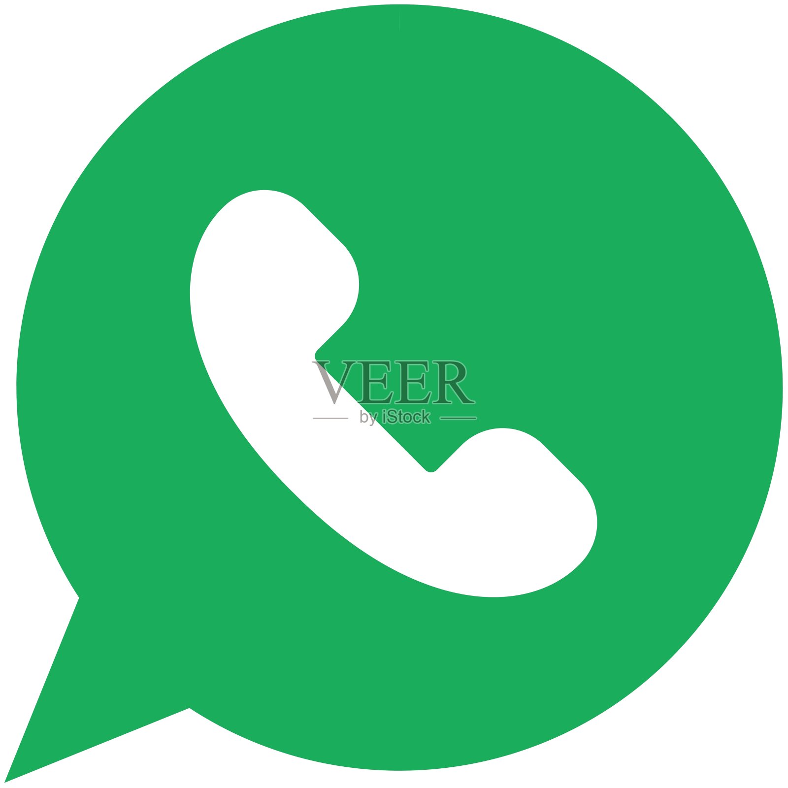 手机绿色图标包插画图片素材