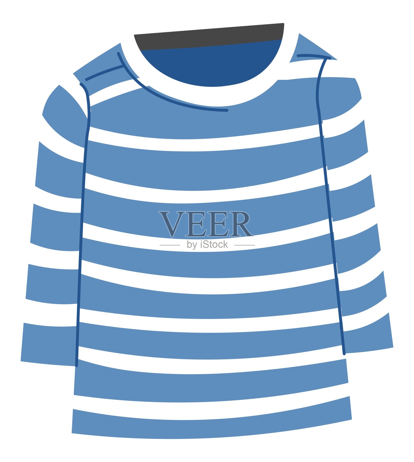 孩子们时髦的衣服,带条纹的毛衣插画图片素材